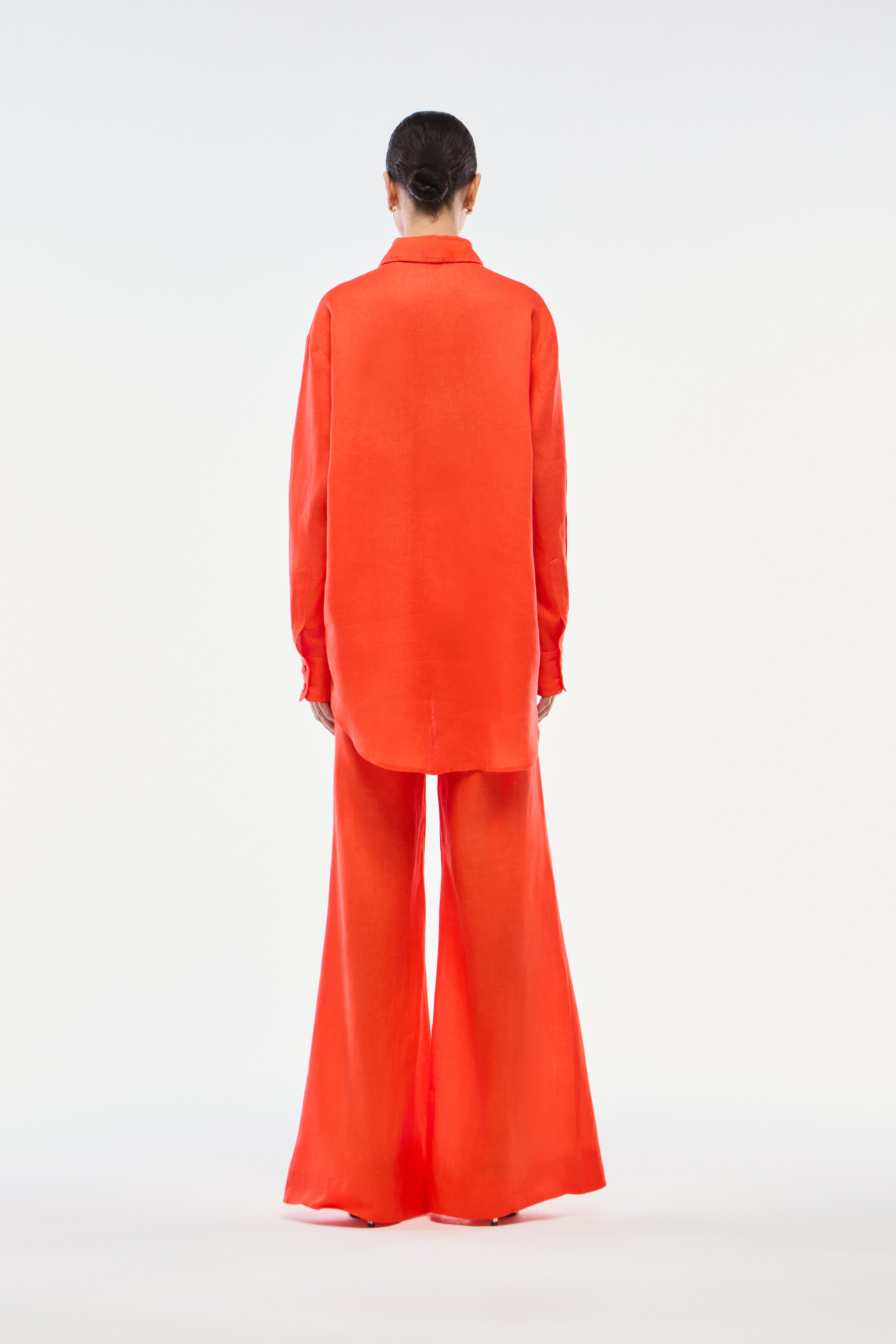 CALÇA PANTALONA LINHO CARACOL VERMELHO