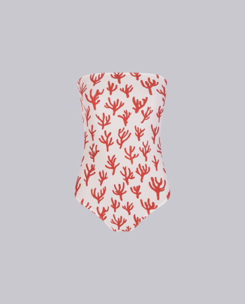 MAIÔ SEM ALÇA CORAL MINI VERMELHO