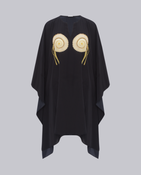 KAFTAN CURTO CARACOL PRETO