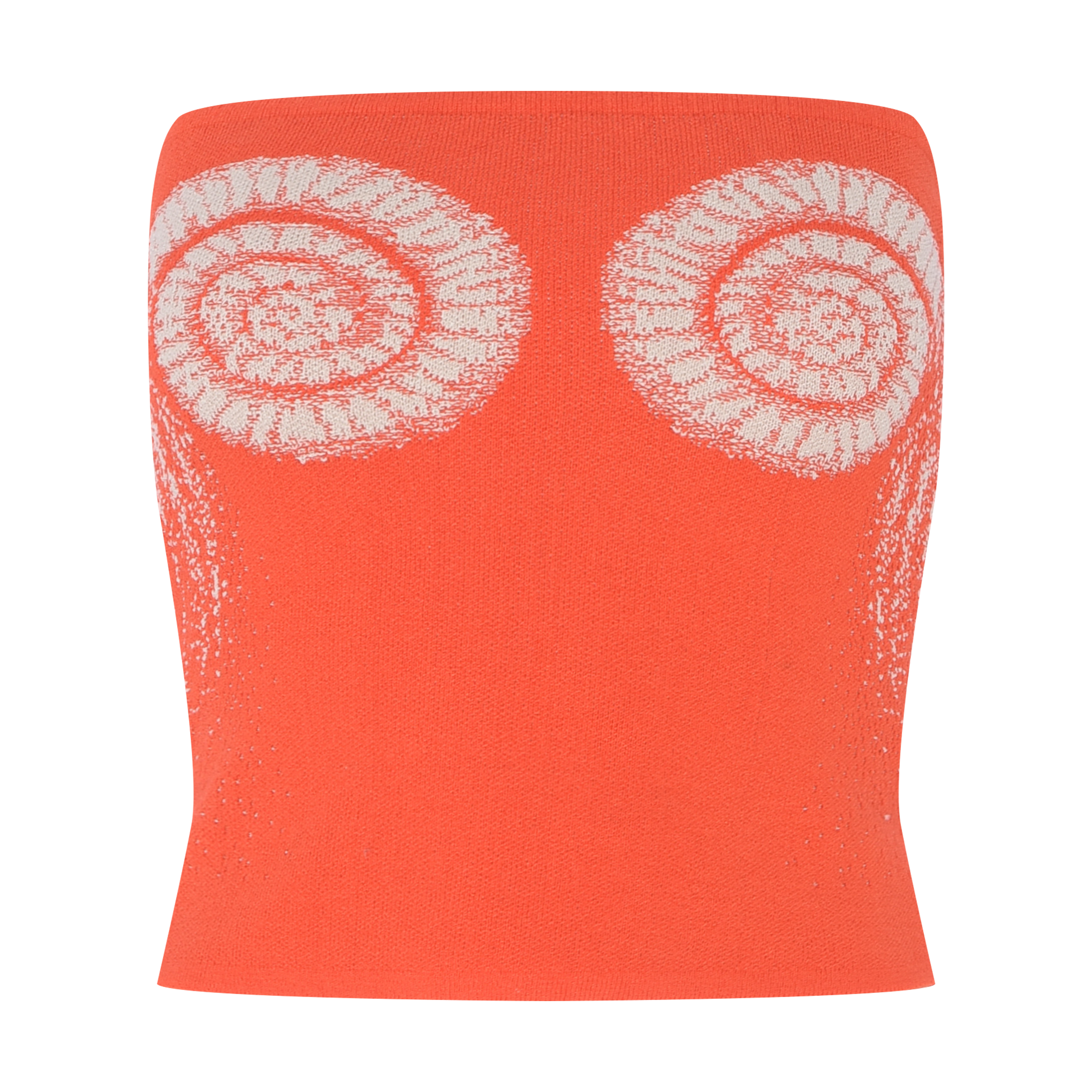 TOP JACQUARD TRICOT CARACOL VERMELHO