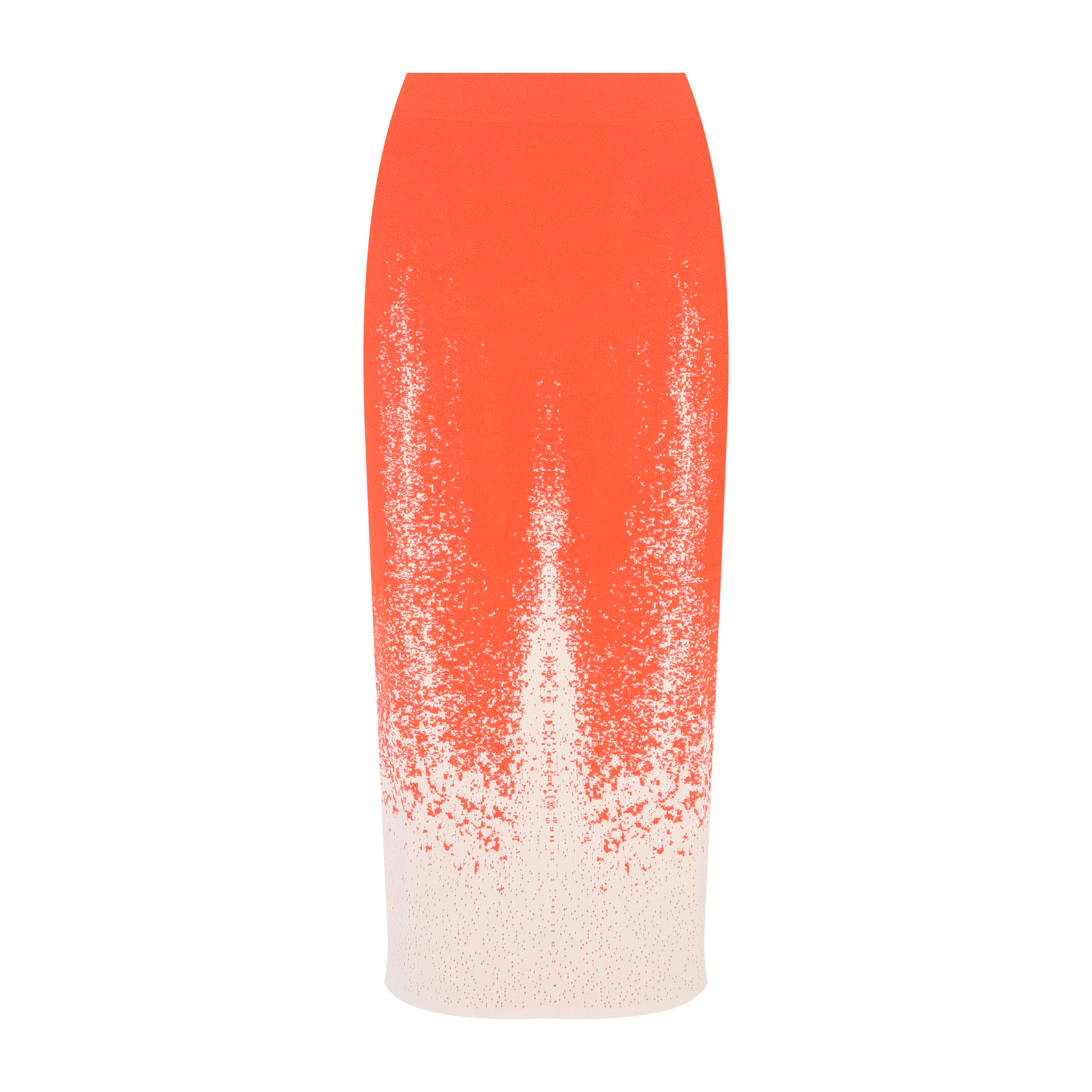 SAIA MIDI TRICOT CARACOL VERMELHO