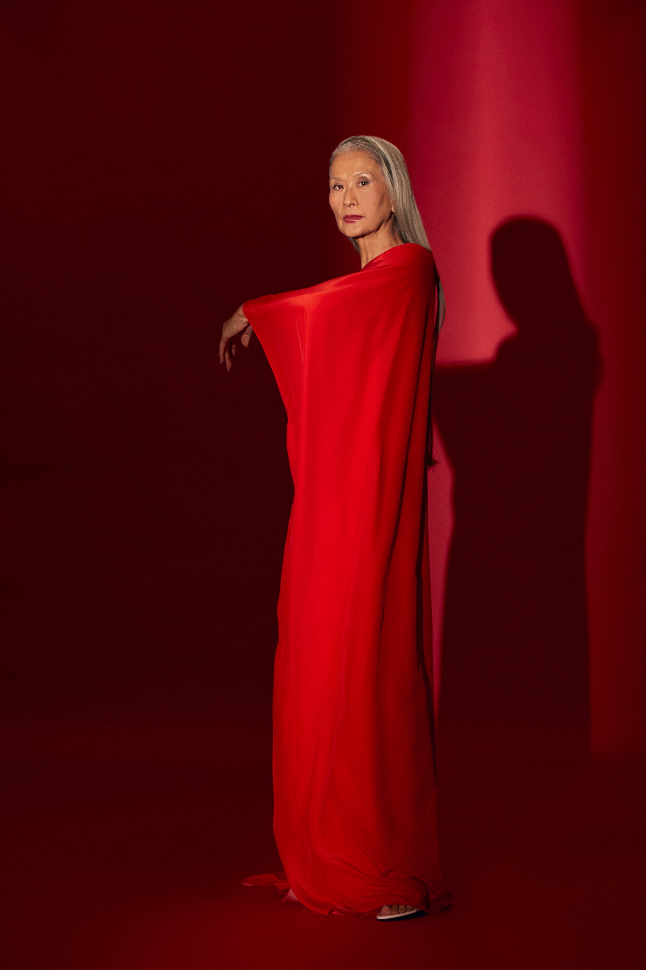 KAFTAN SEDA CARACOL VERMELHO
