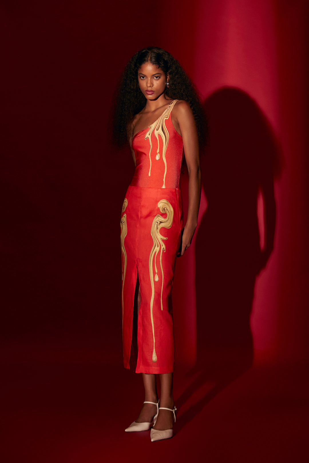 MAIÔ OMBRÓ SÓ CARACOL VERMELHO