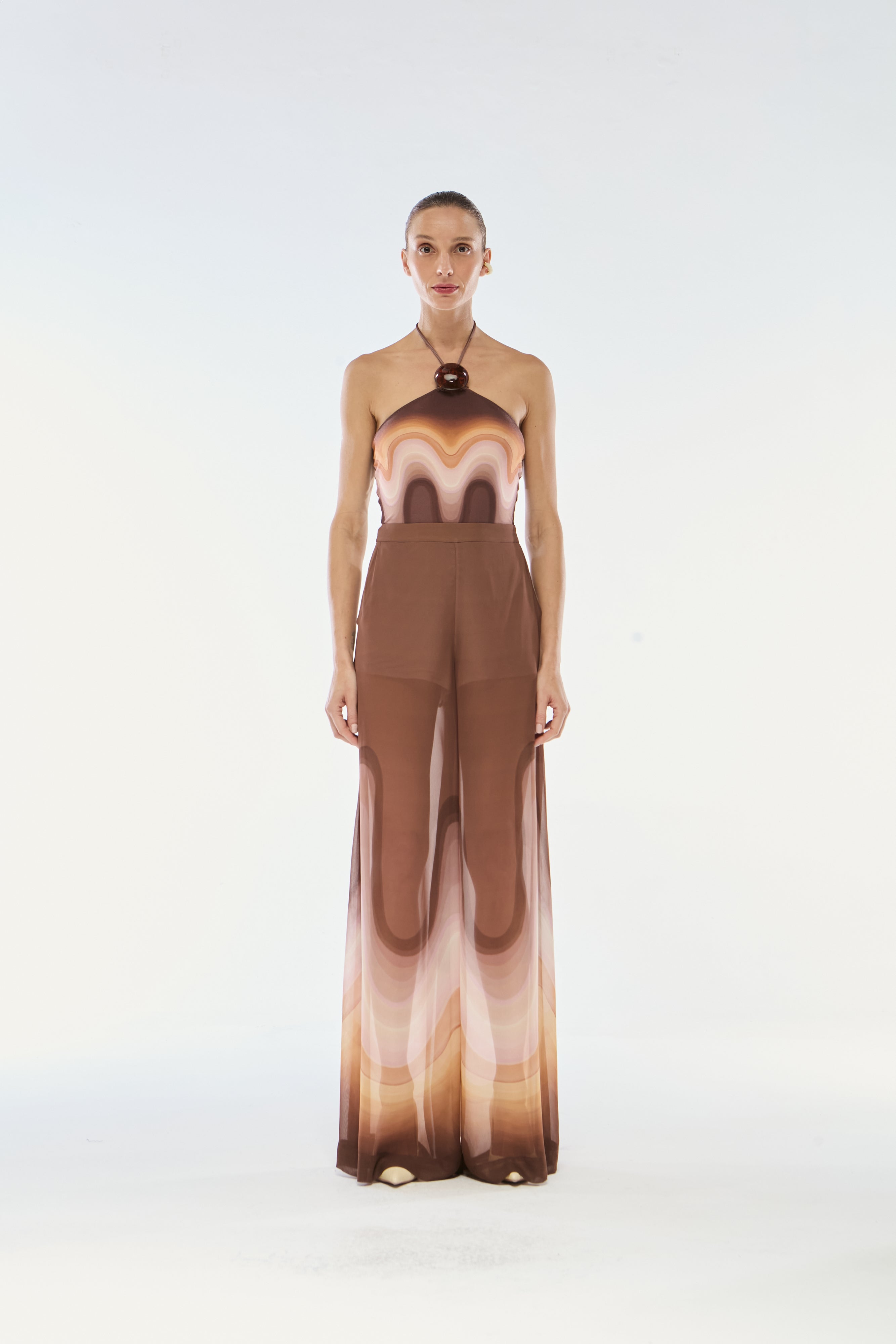 PANTALONA GEORGETTE WAVY BROWN