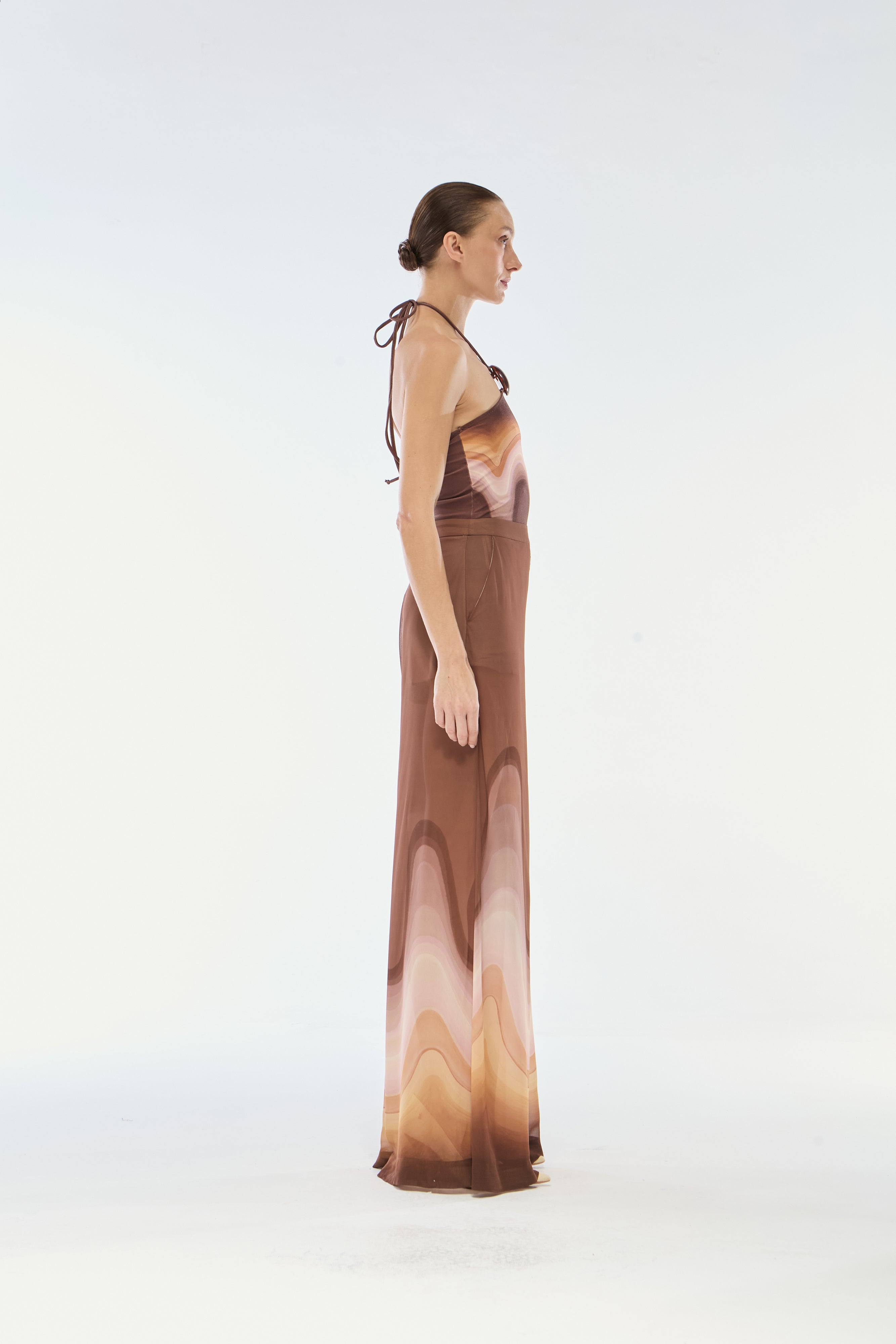 PANTALONA GEORGETTE WAVY BROWN
