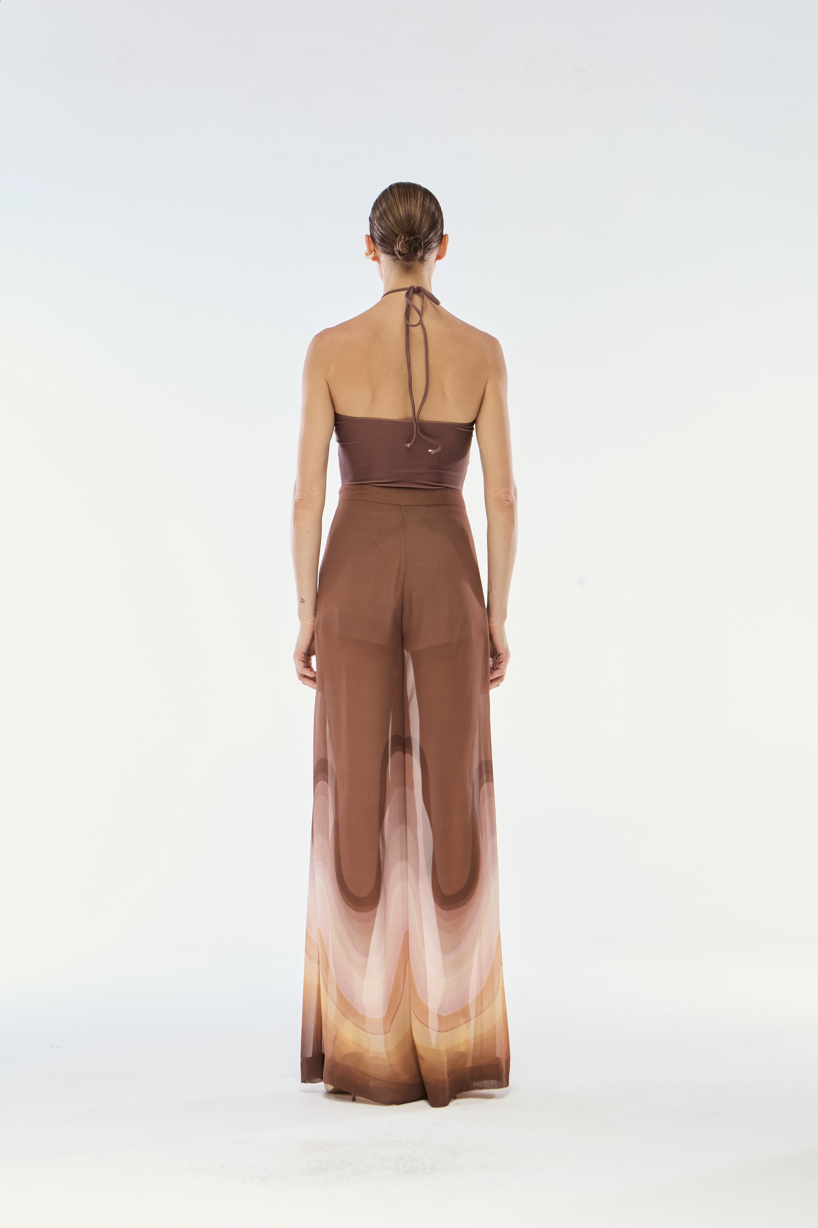PANTALONA GEORGETTE WAVY BROWN