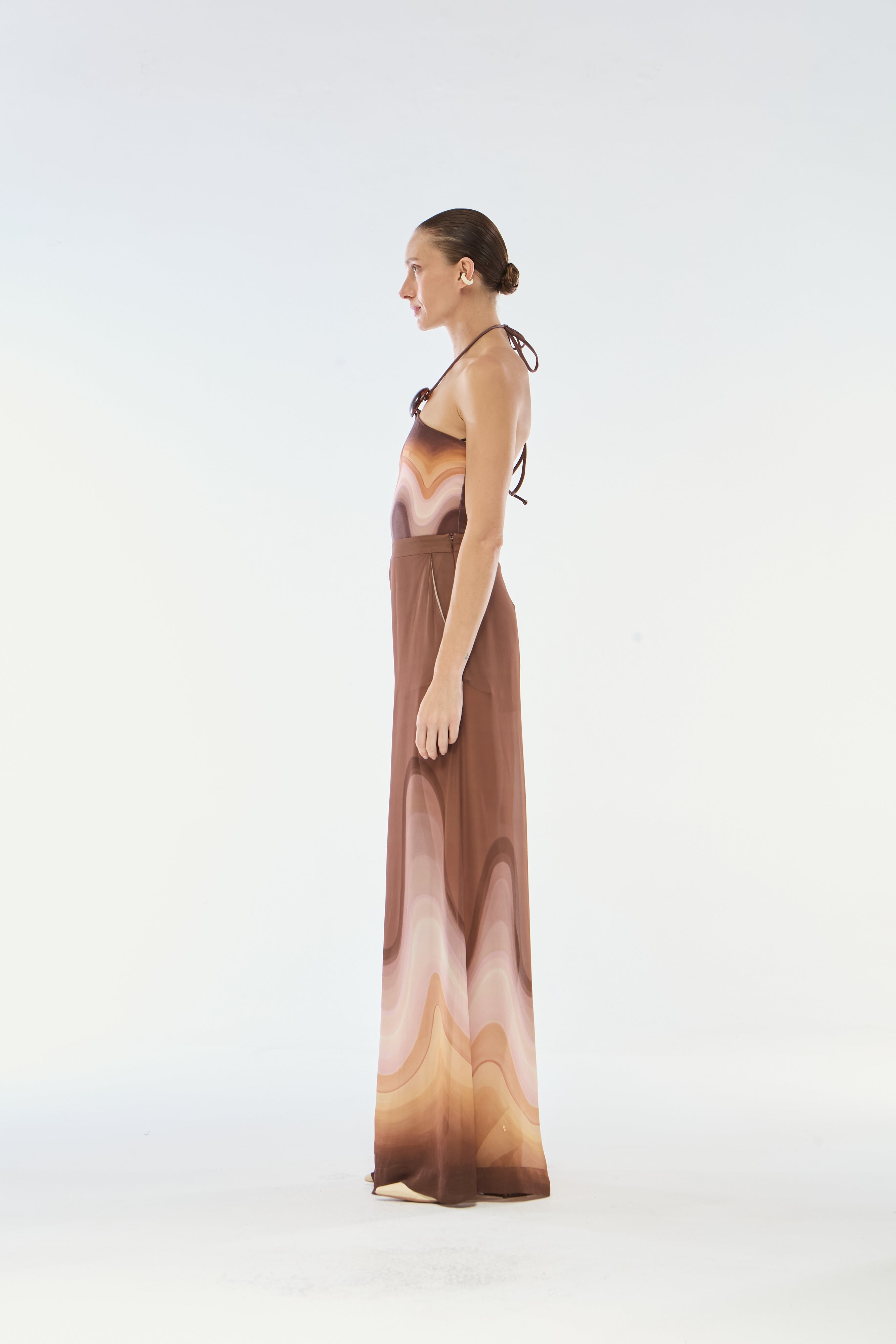 PANTALONA GEORGETTE WAVY BROWN