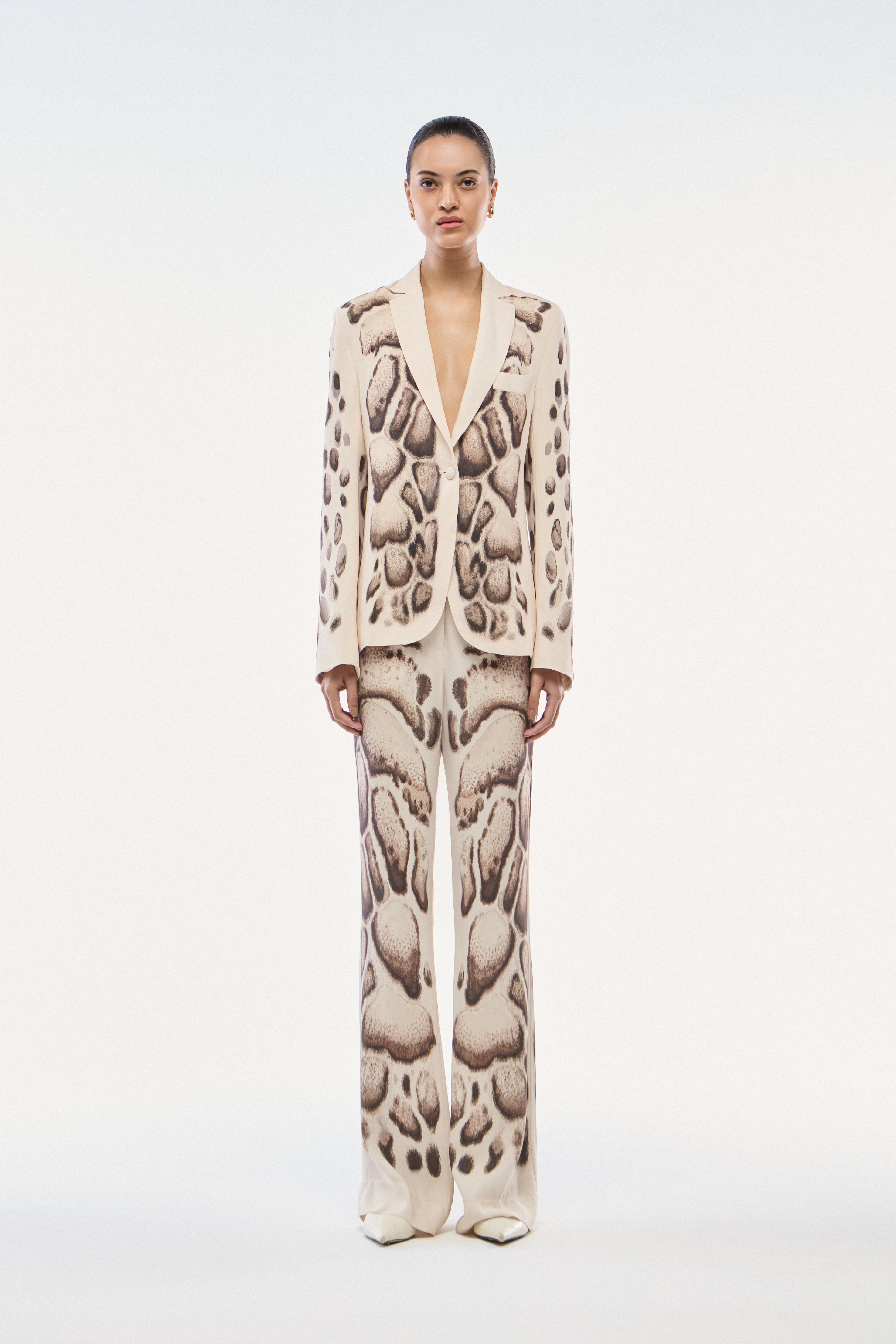 BLAZER ACINTURADO CREPE SKIN NATURAL