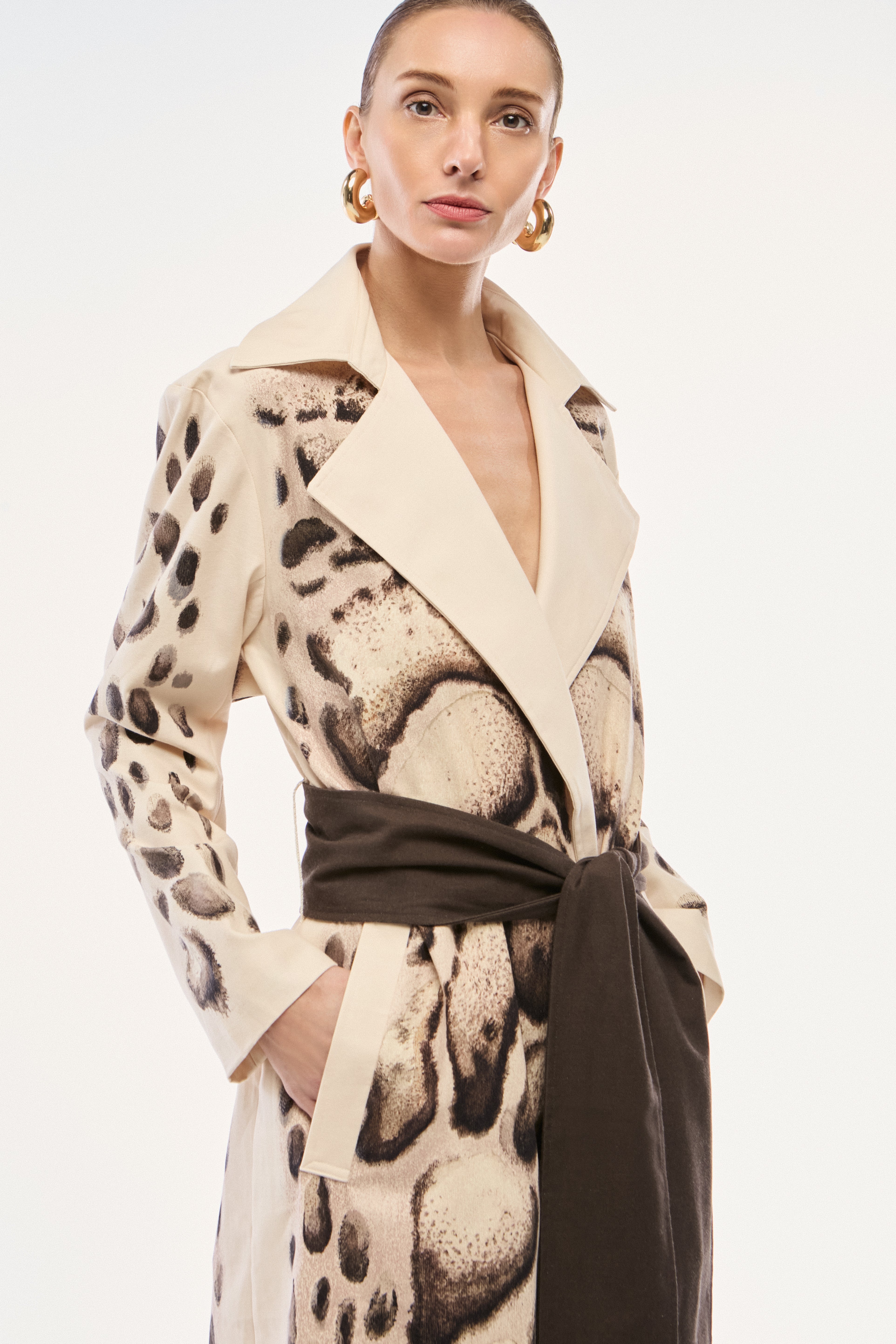 TRENCH COAT ALFAIATARIA SKIN NATURAL