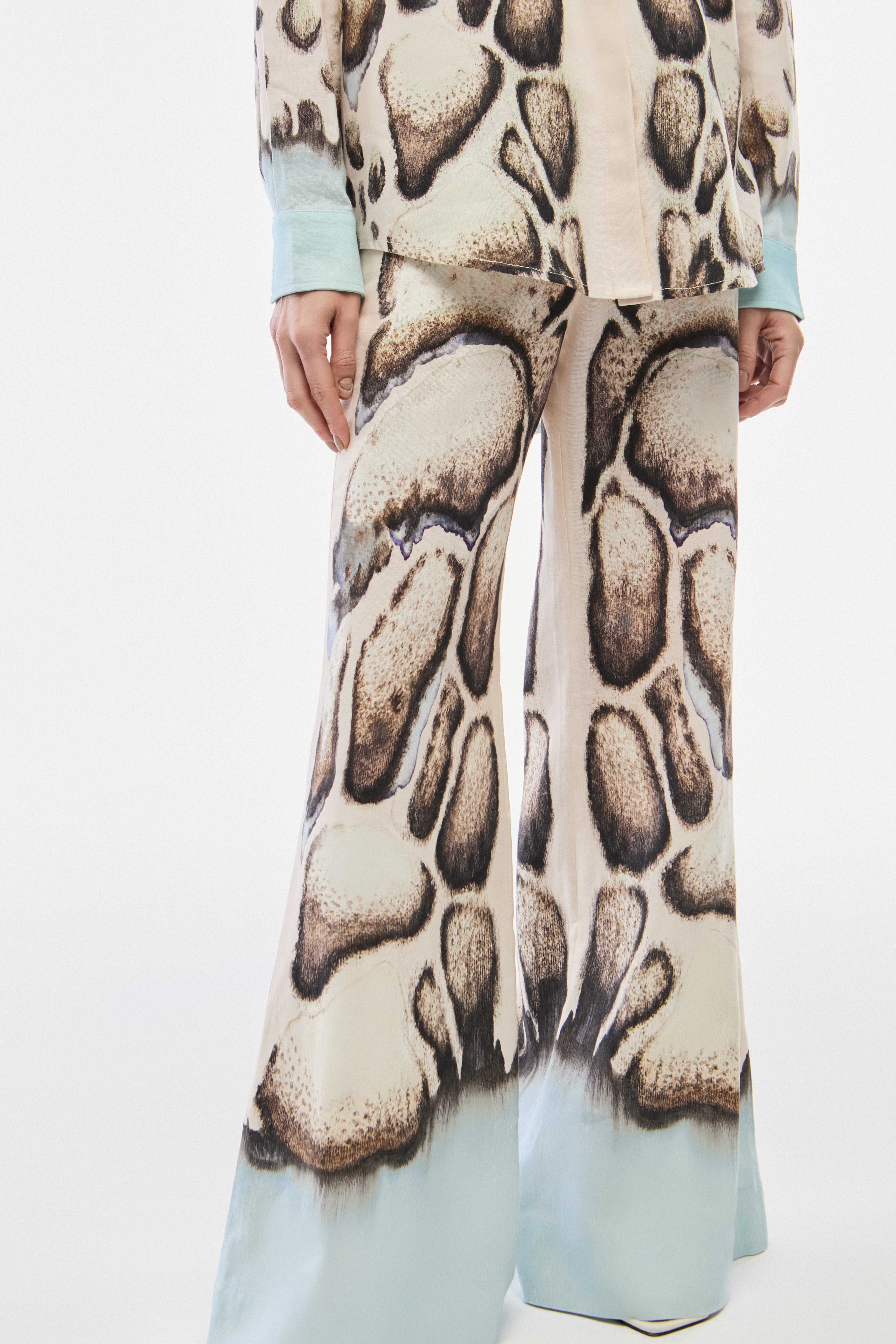 CALÇA PANTALONA DE LINHO  SKIN BARRADO