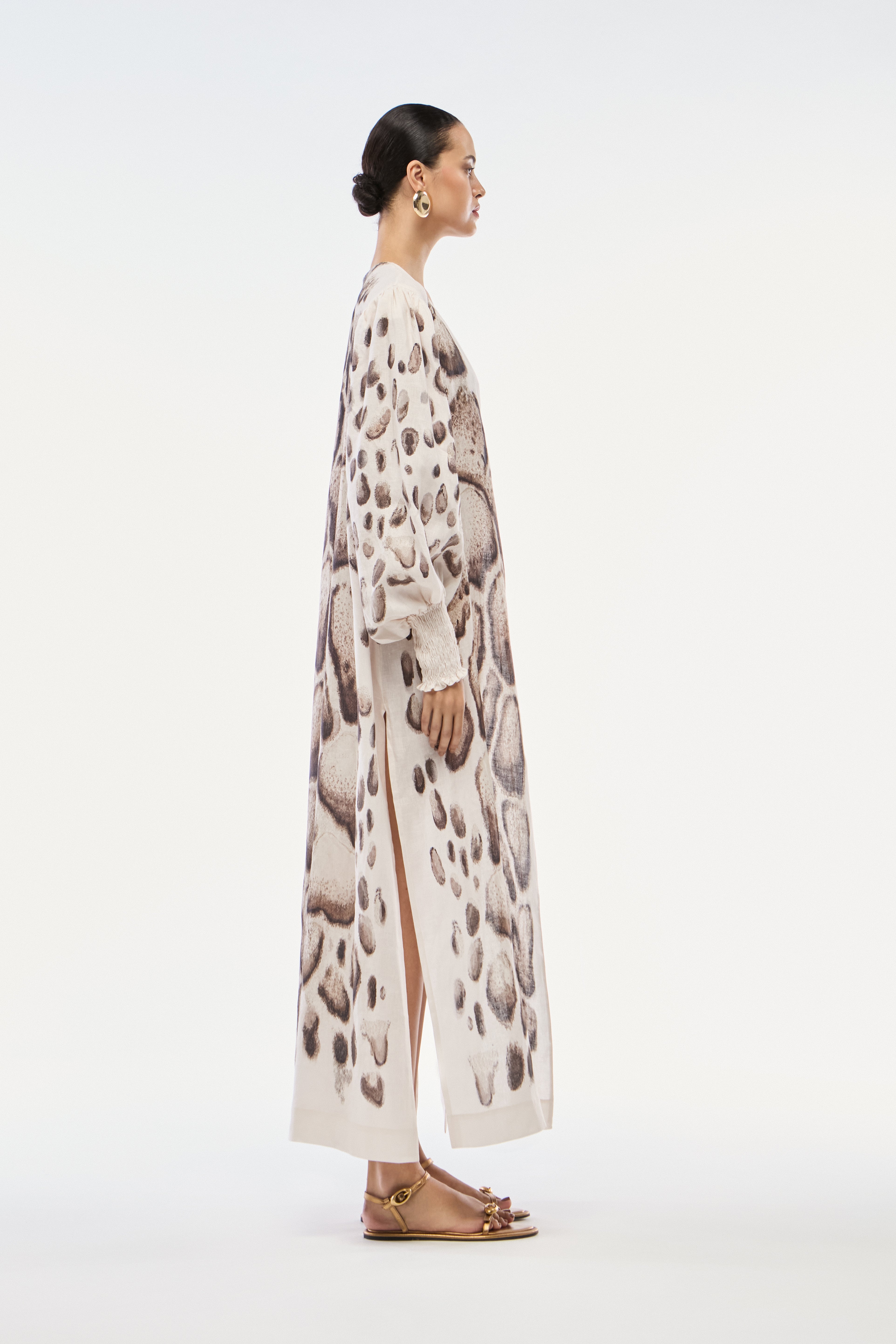 ROBE LONGO LINHO SKIN NATURAL