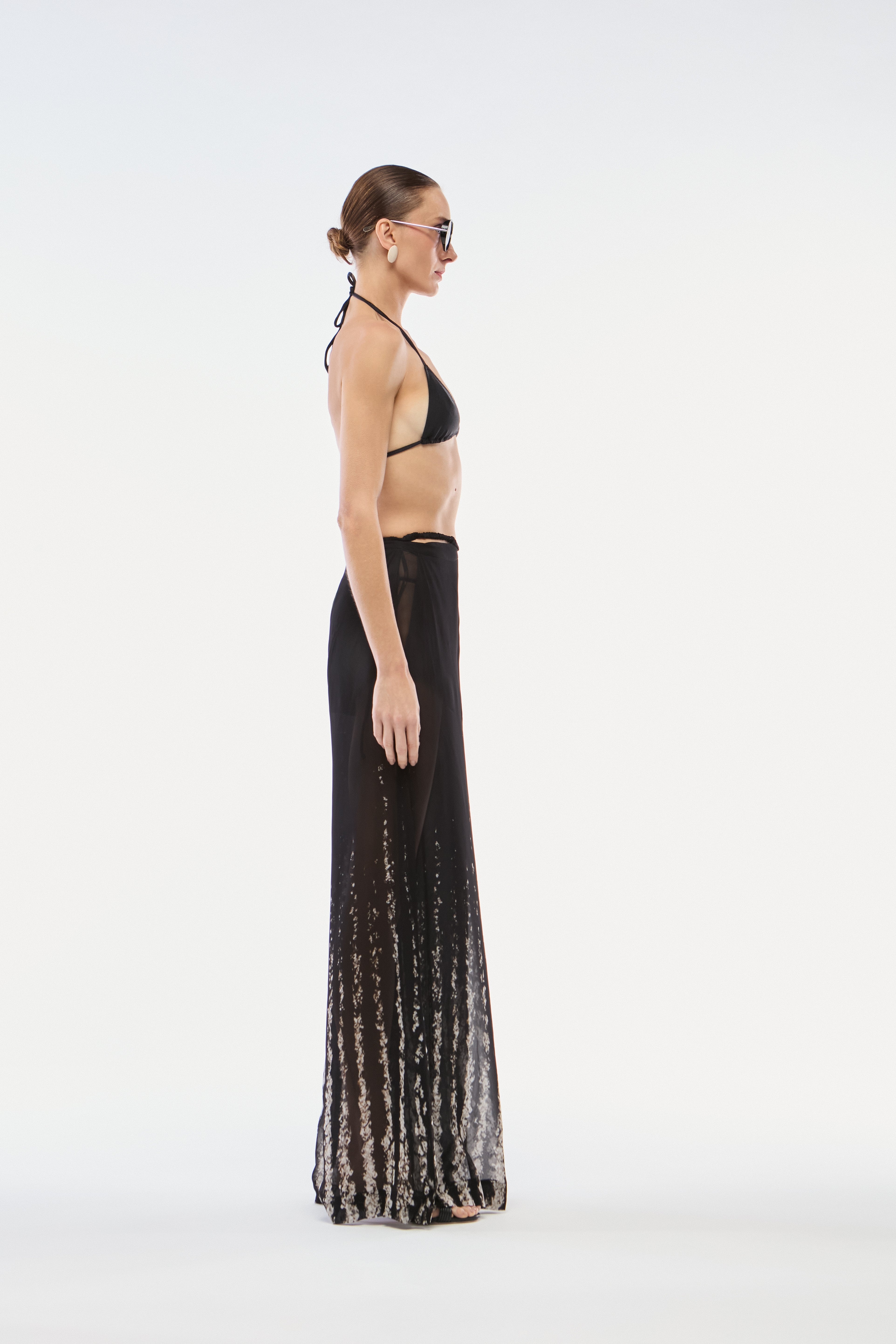 CALÇA PANTALONA BOLHAS PRETO