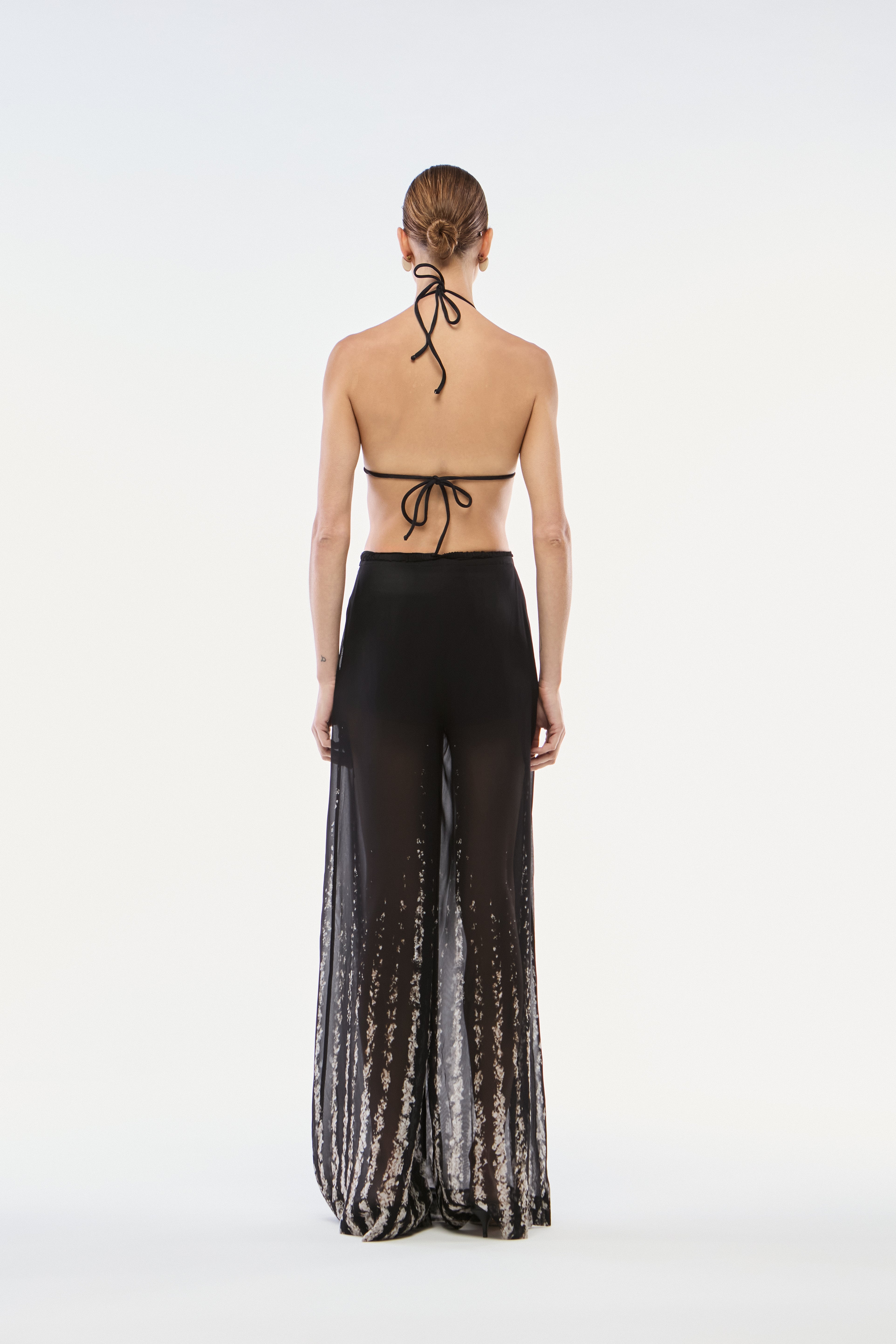 CALÇA PANTALONA BOLHAS PRETO