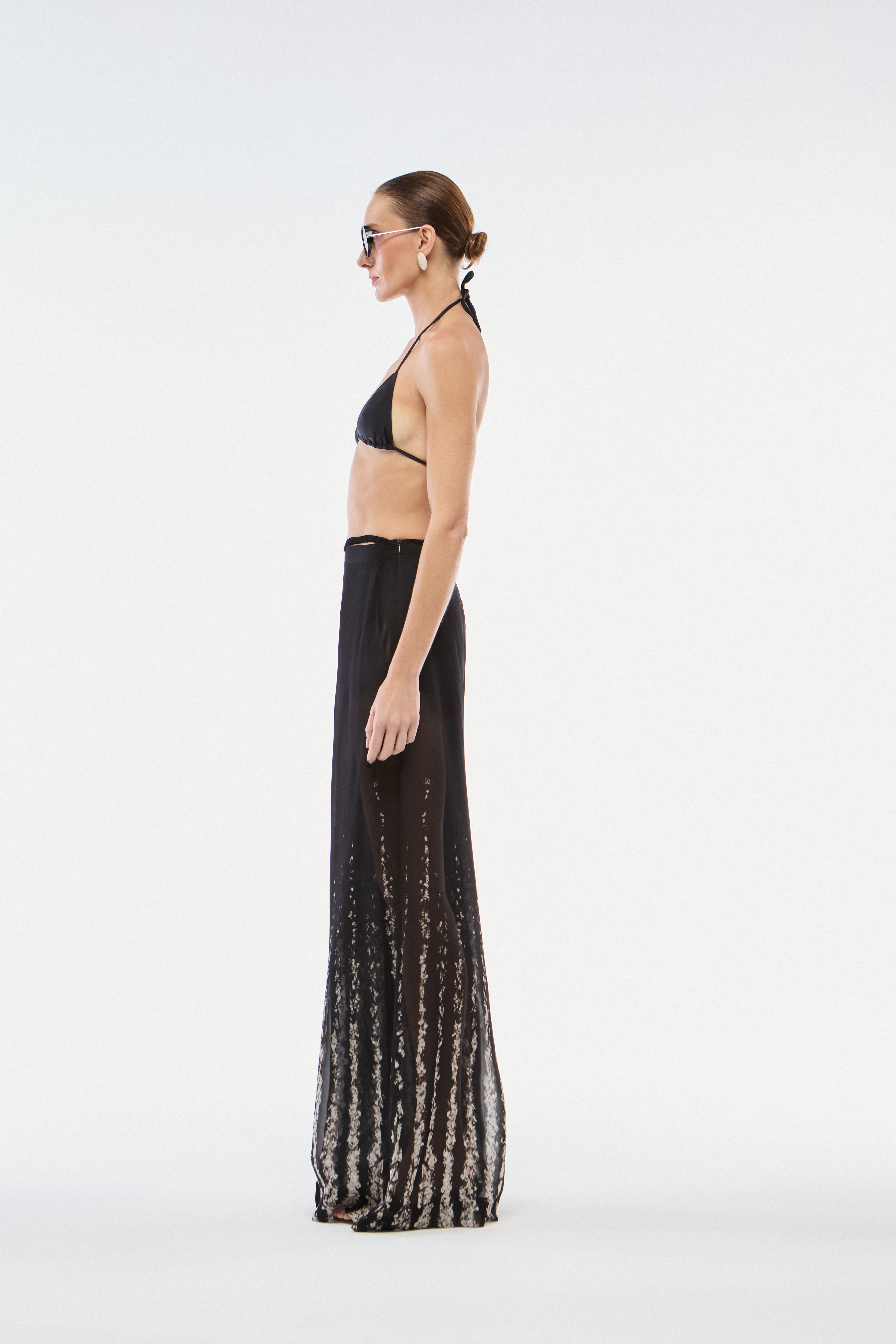 CALÇA PANTALONA BOLHAS PRETO