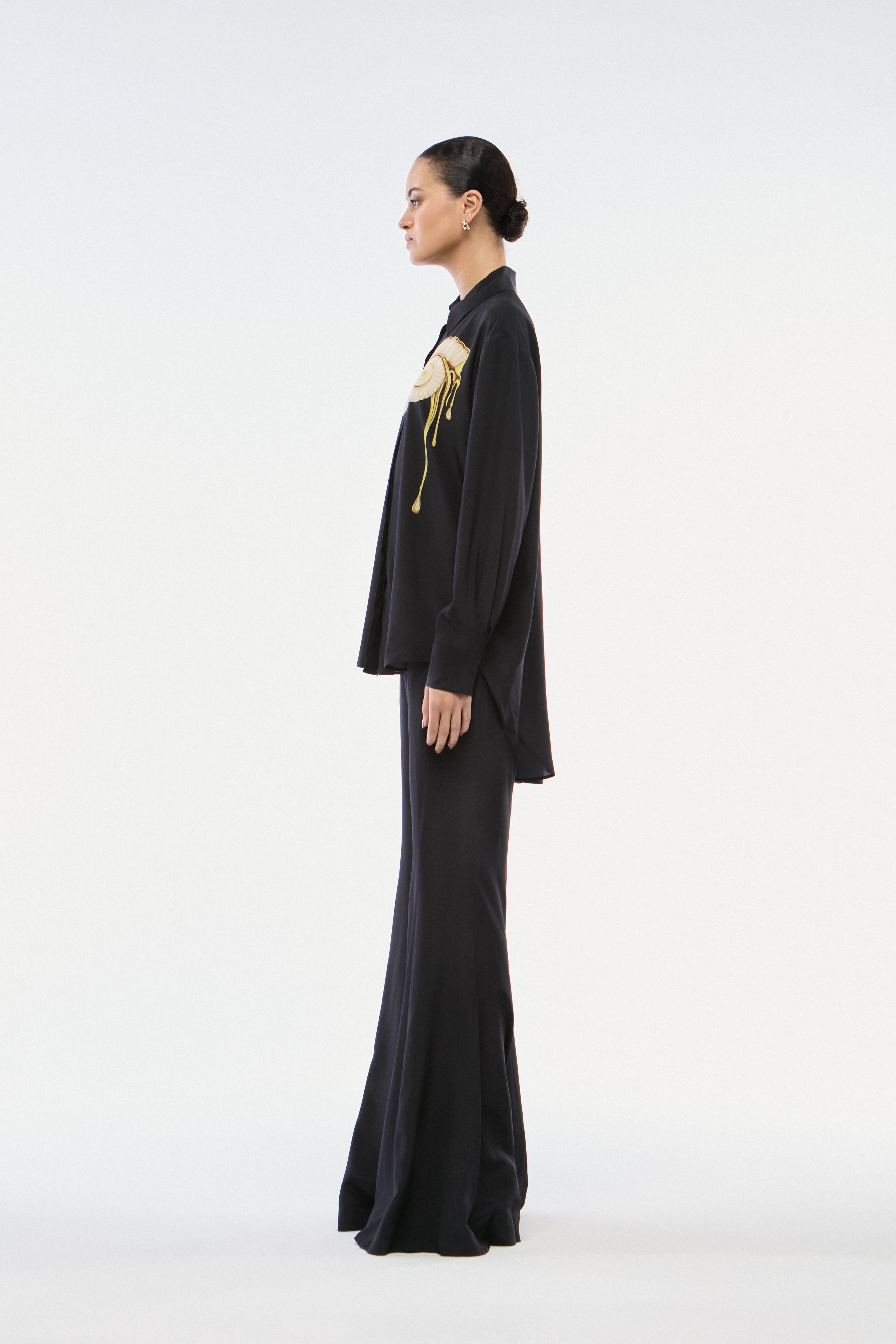CALÇA FLARE SEDA PRETO