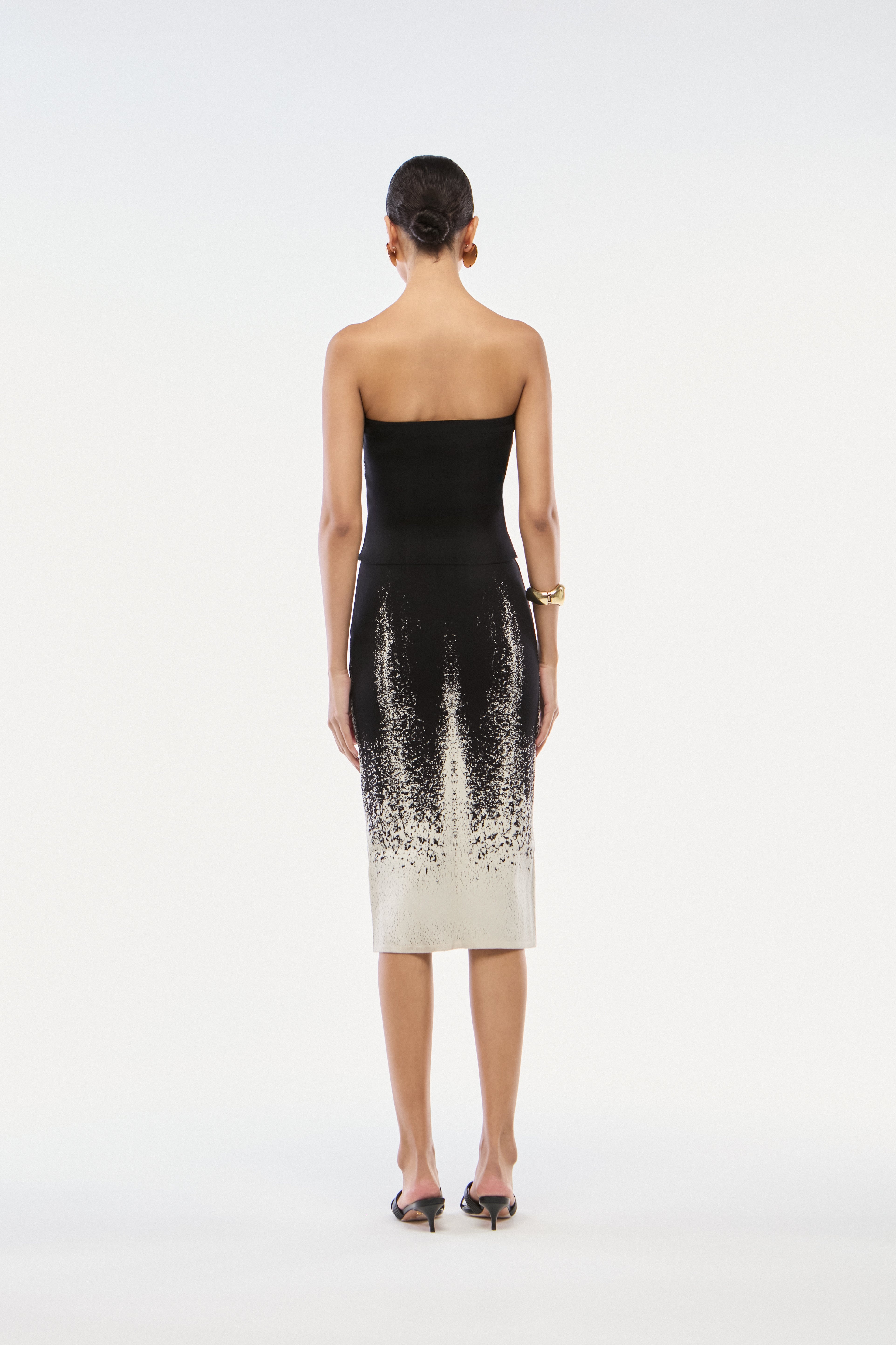 SAIA MIDI TRICOT CARACOL PRETO