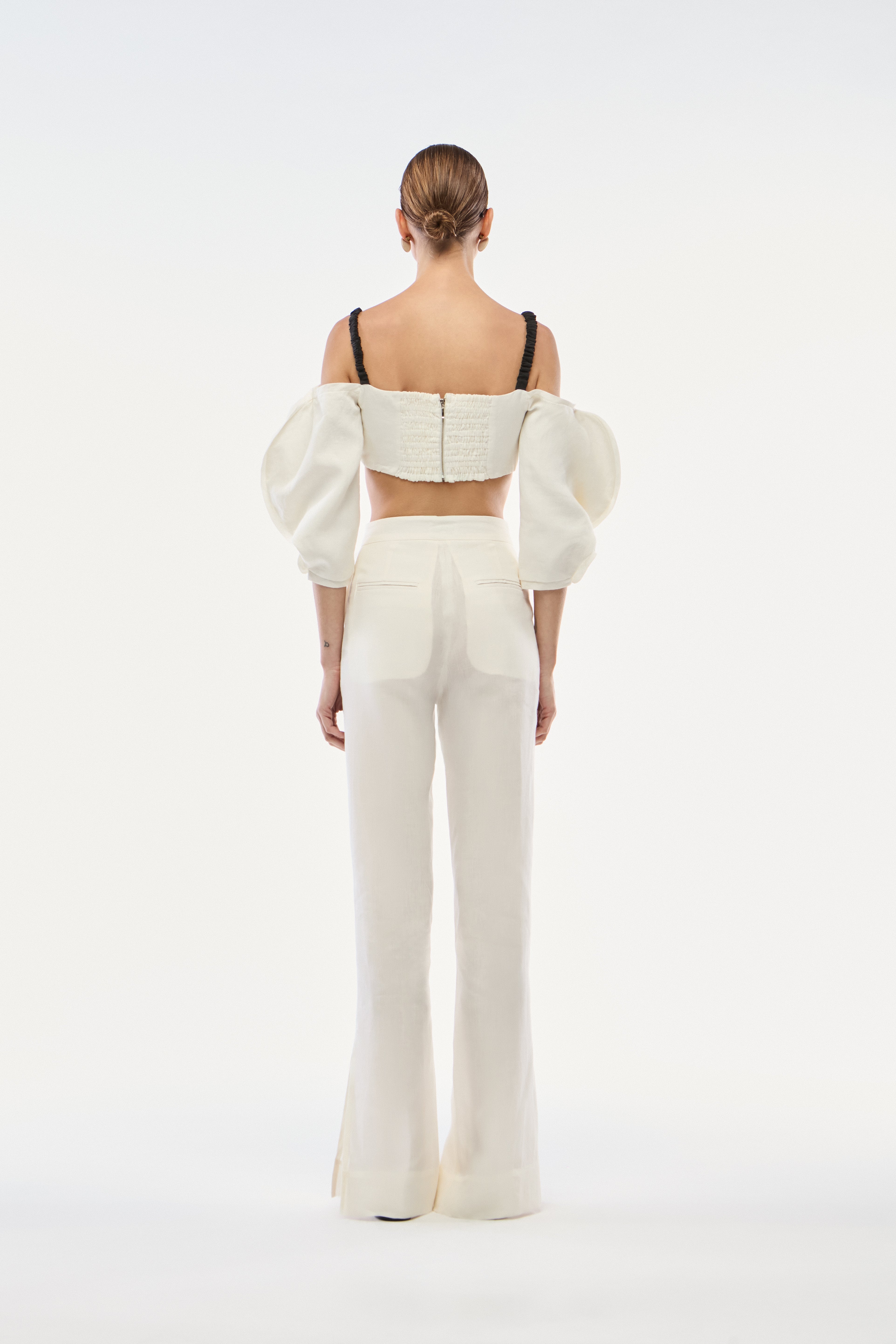 TOP CROPPED LINHO CARACOL OFF-WHITE
