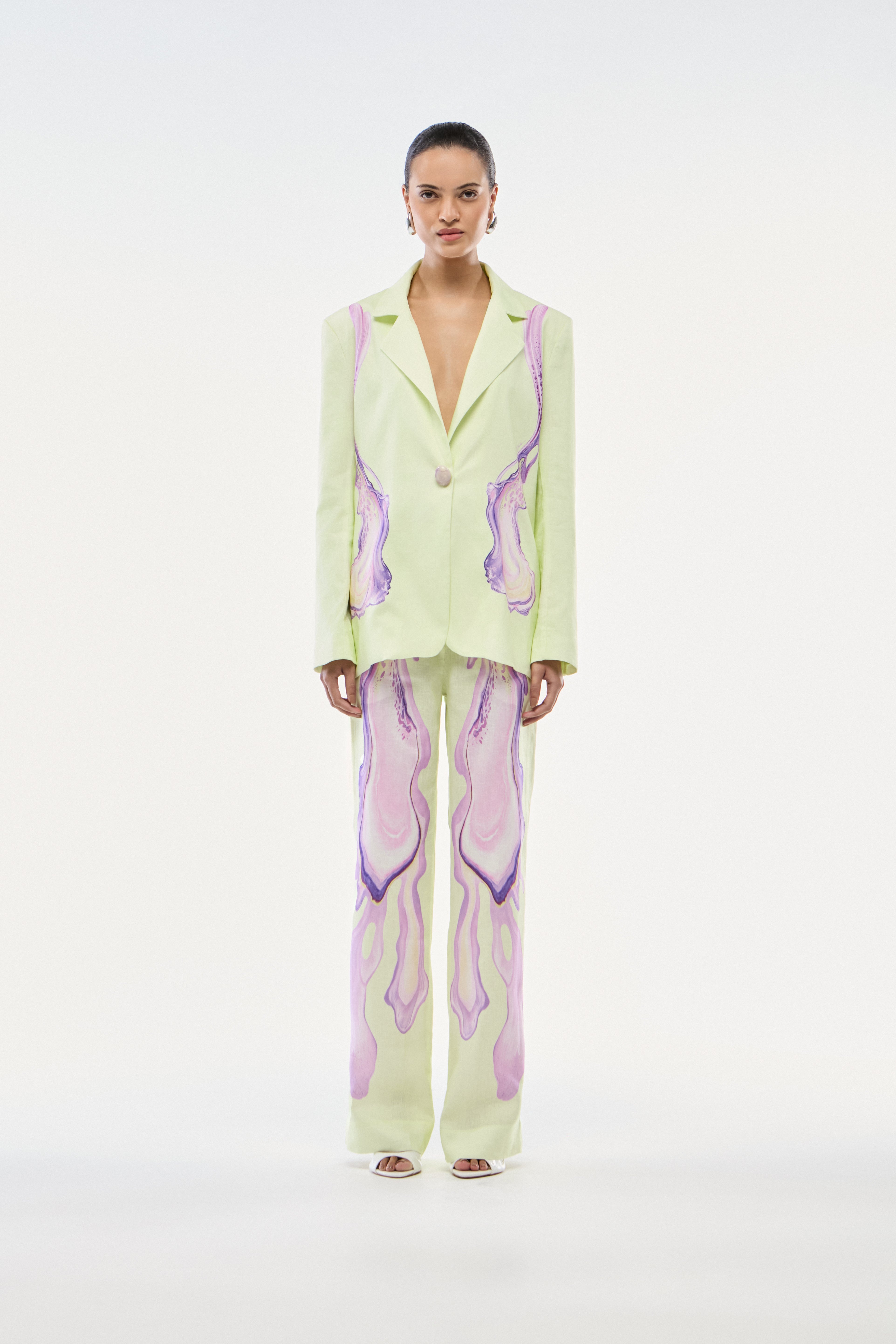BLAZER LINHO FLORAL CITRUS