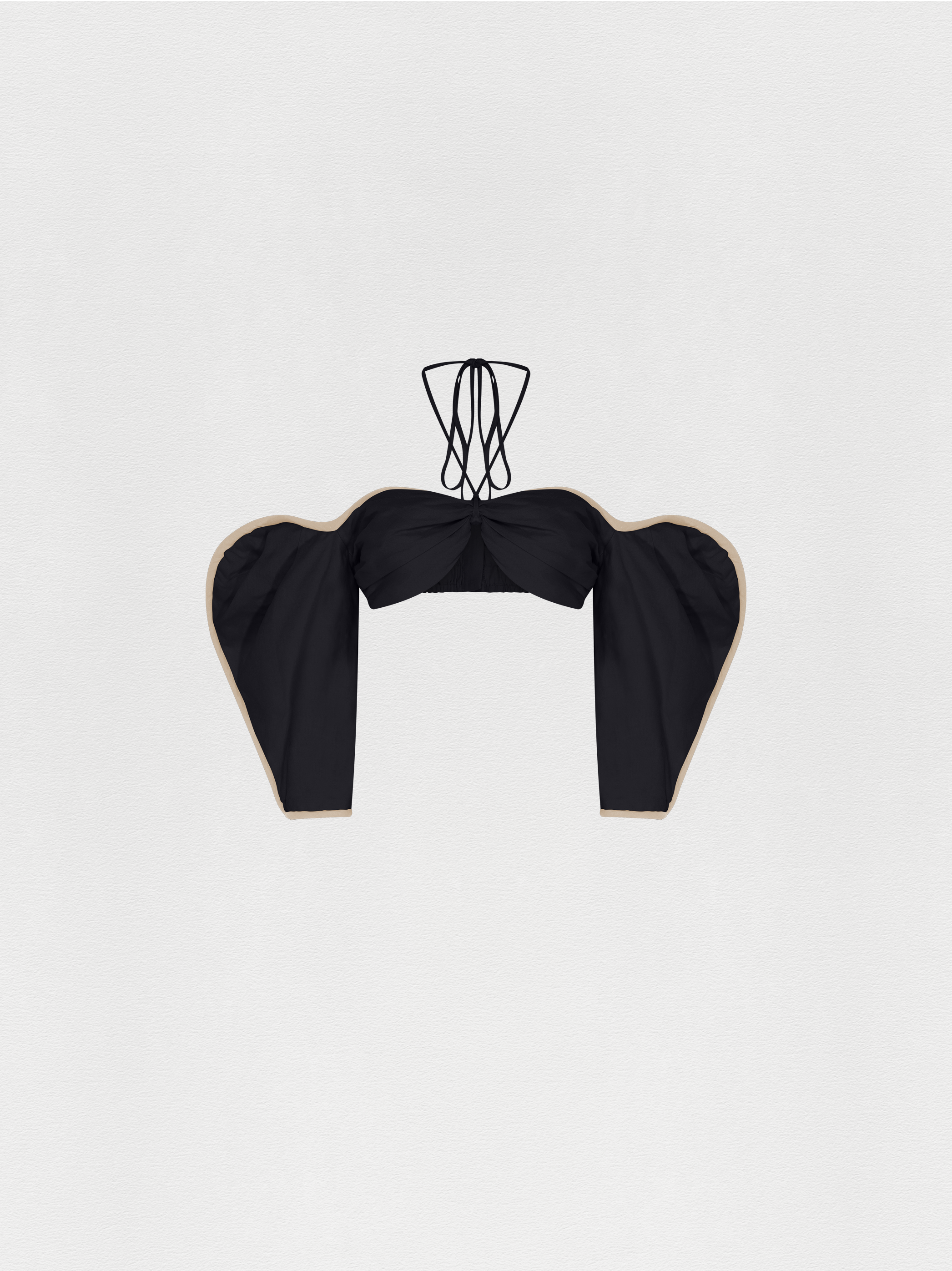 TOP CROPPED LINHO  PRETO