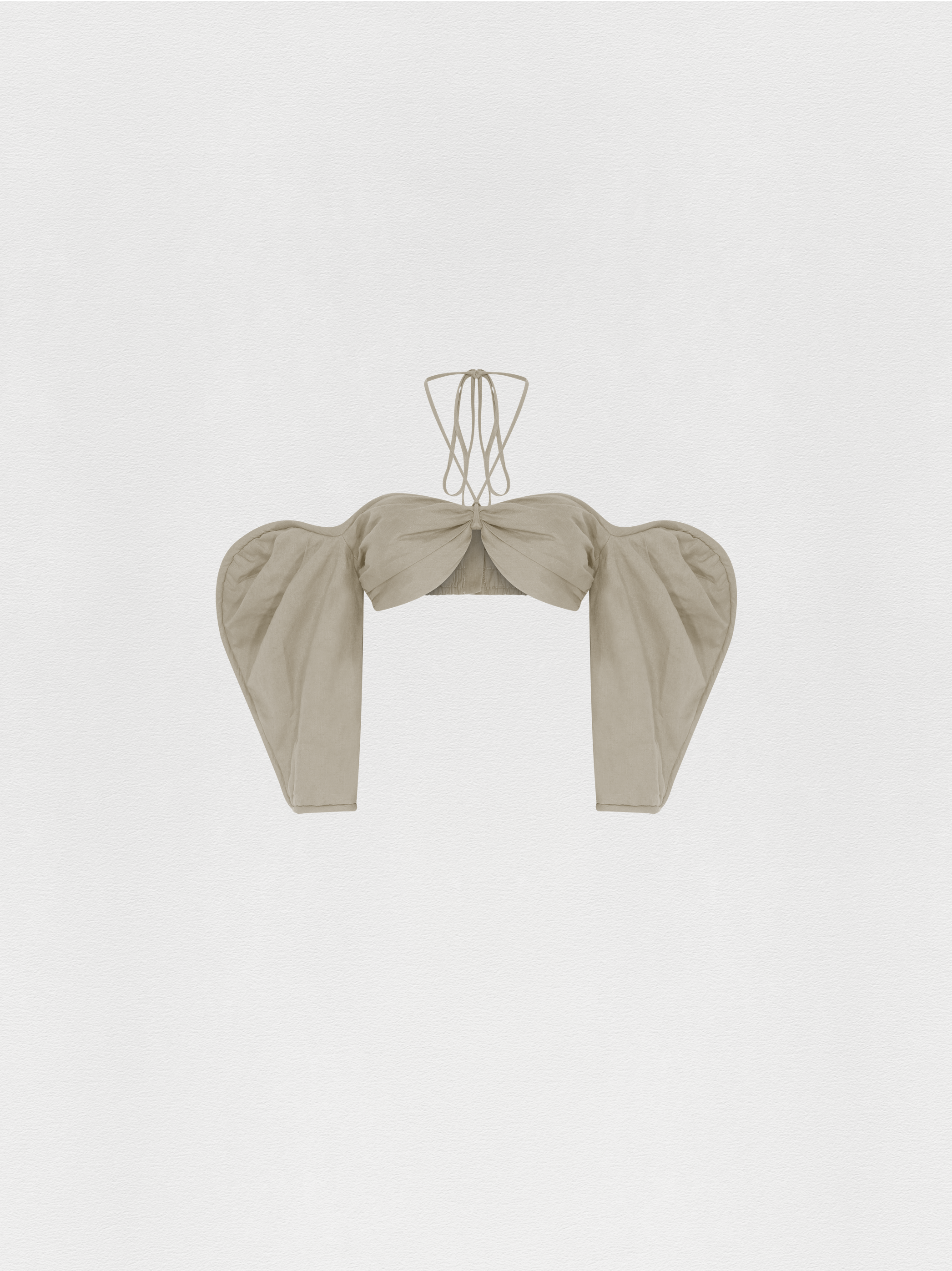 TOP CROPPED LINHO CINZA CLARO