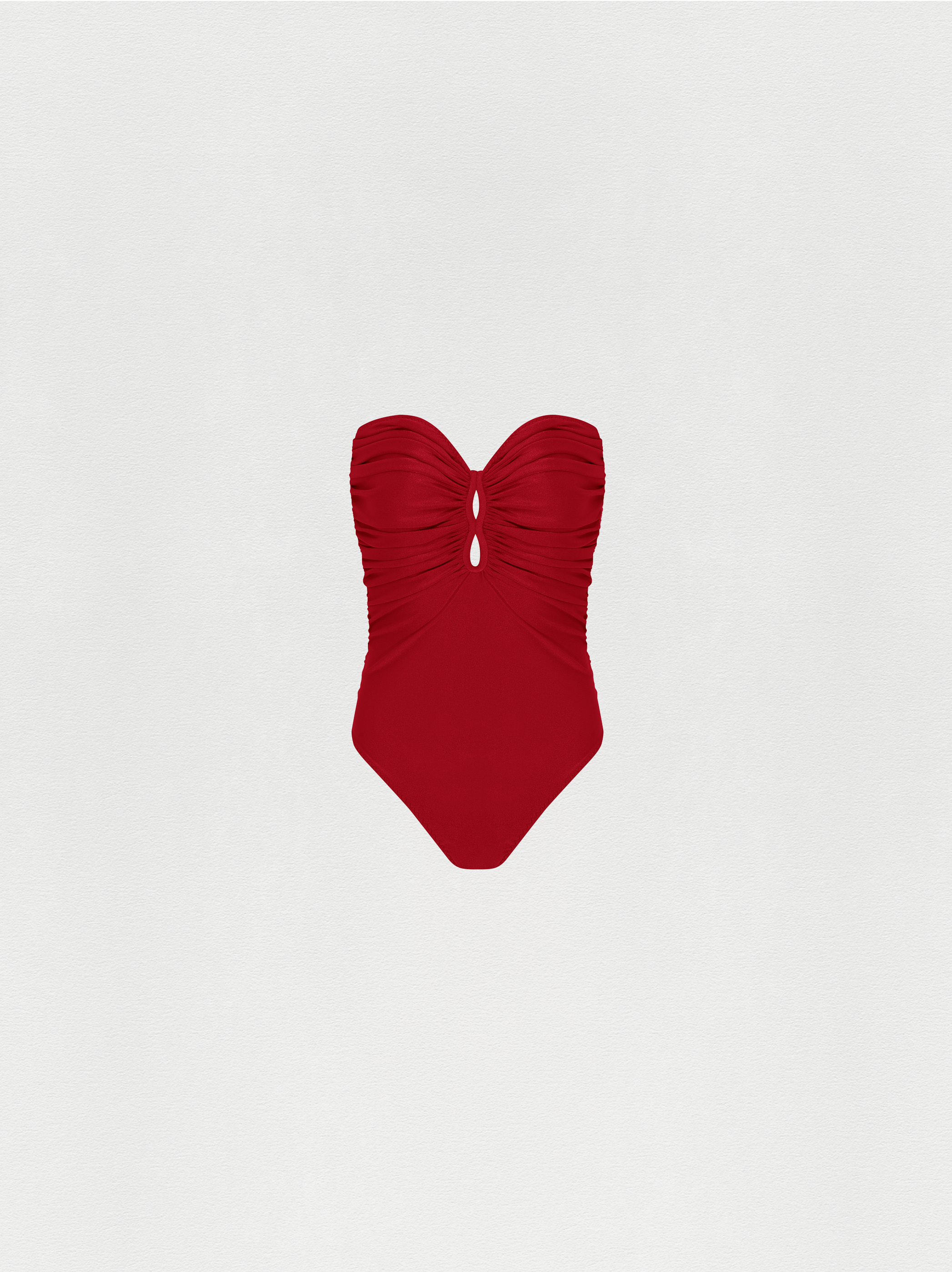 MAIÔ SEM ALÇA FRANZIDO VERMELHO