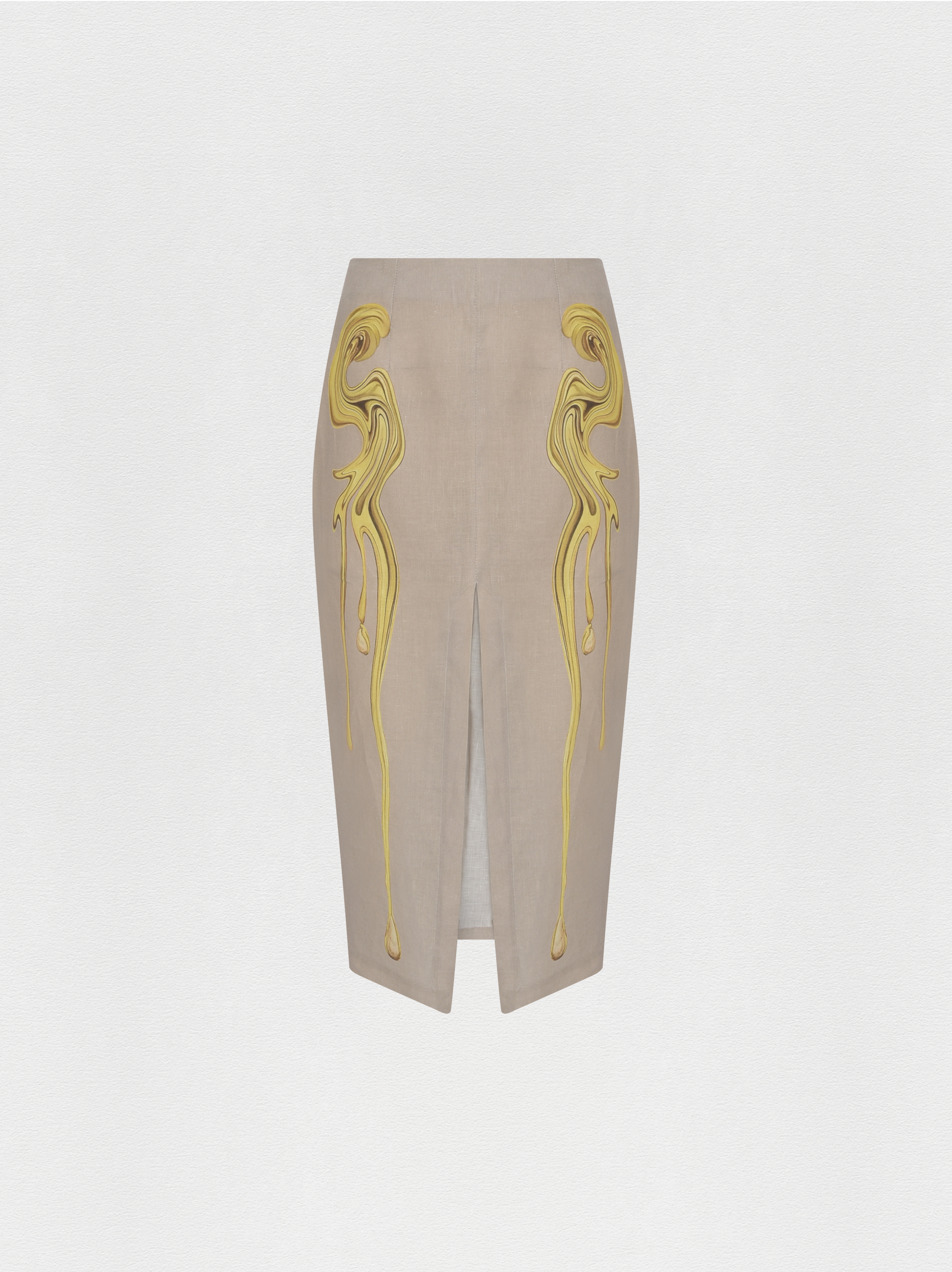 SAIA FENDA LINHO CARACOL CINZA