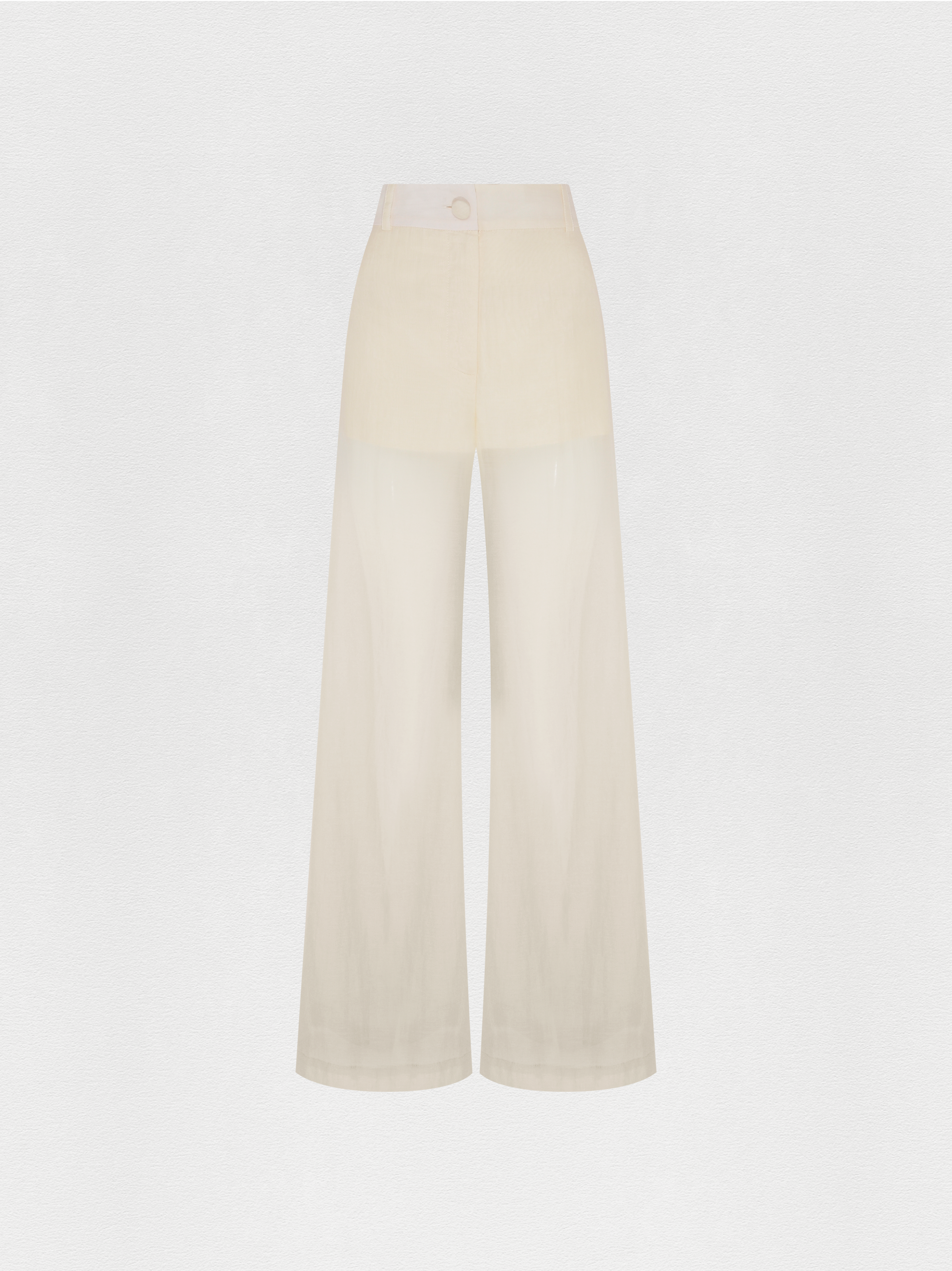 CALÇA PANTALONA ALGODÃO DE SEDA OFF-WHITE