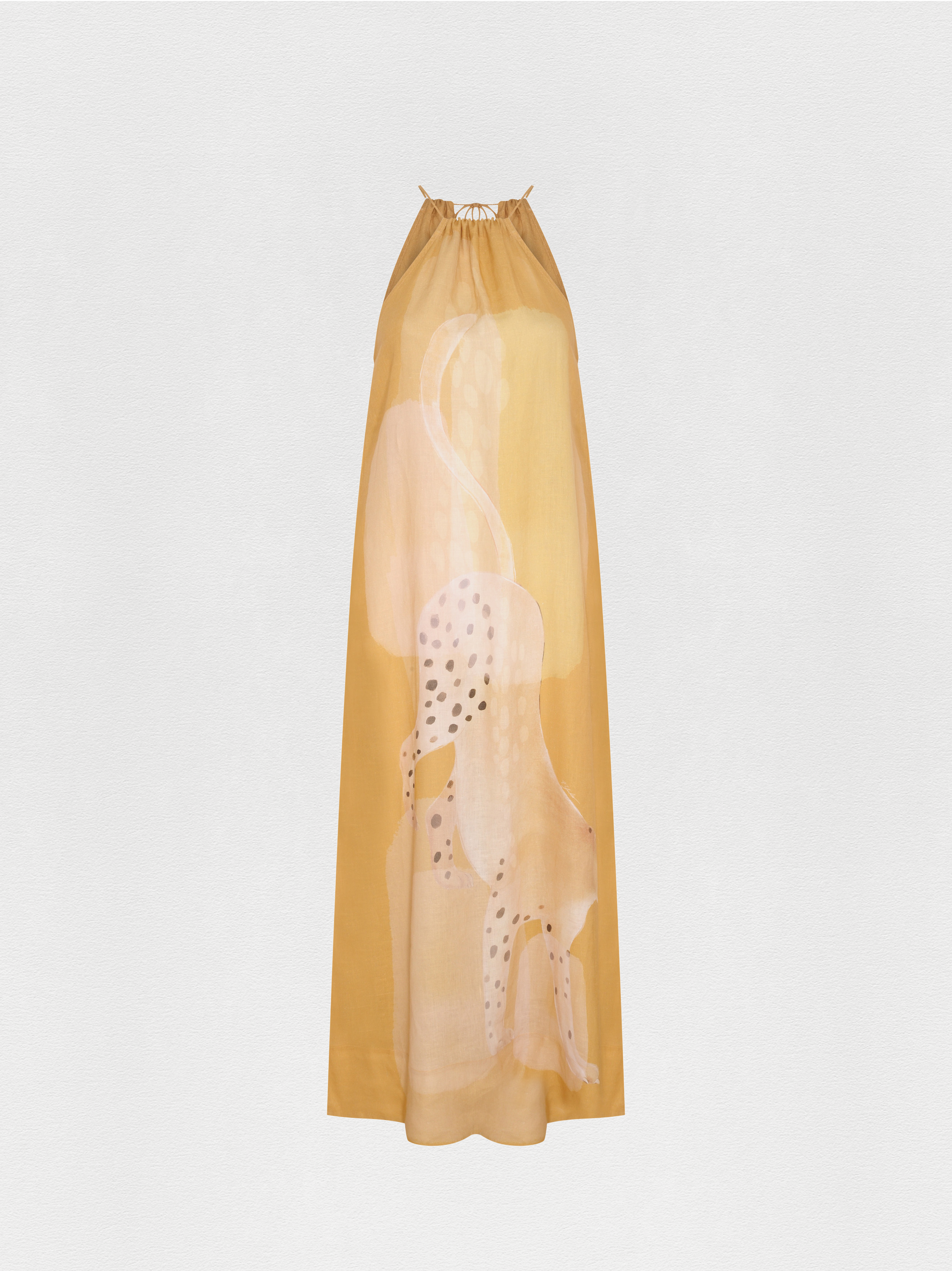 VESTIDO GUEPARDO AMARELO