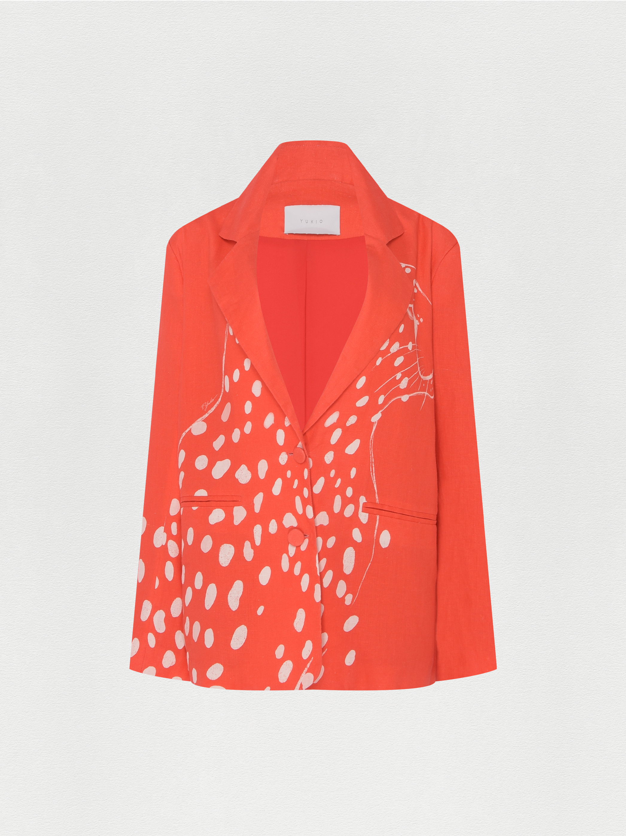 BLAZER LINHO BOLHAS VERMELHO