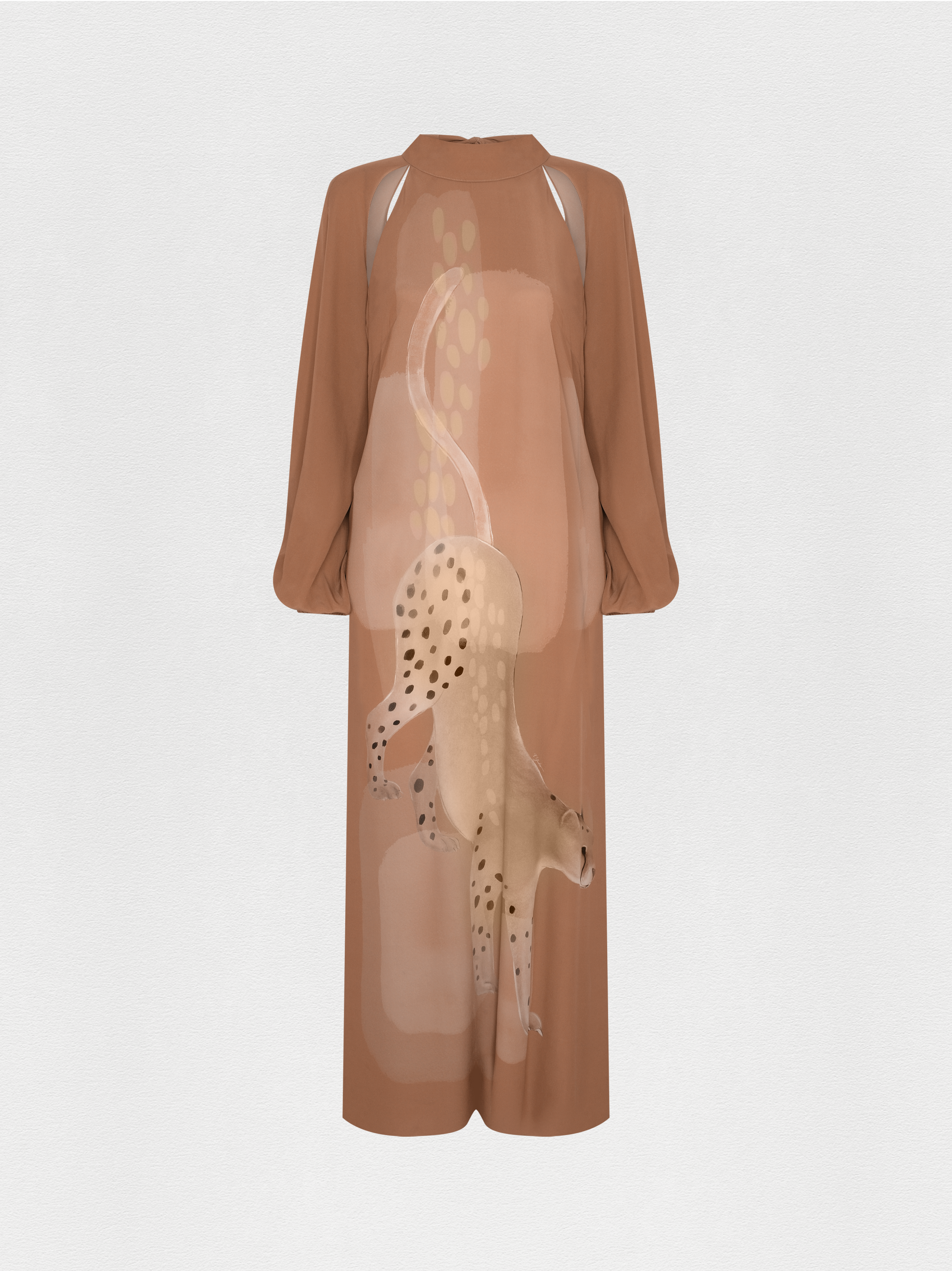 VESTIDO MANGA LONGA GUEPARDO