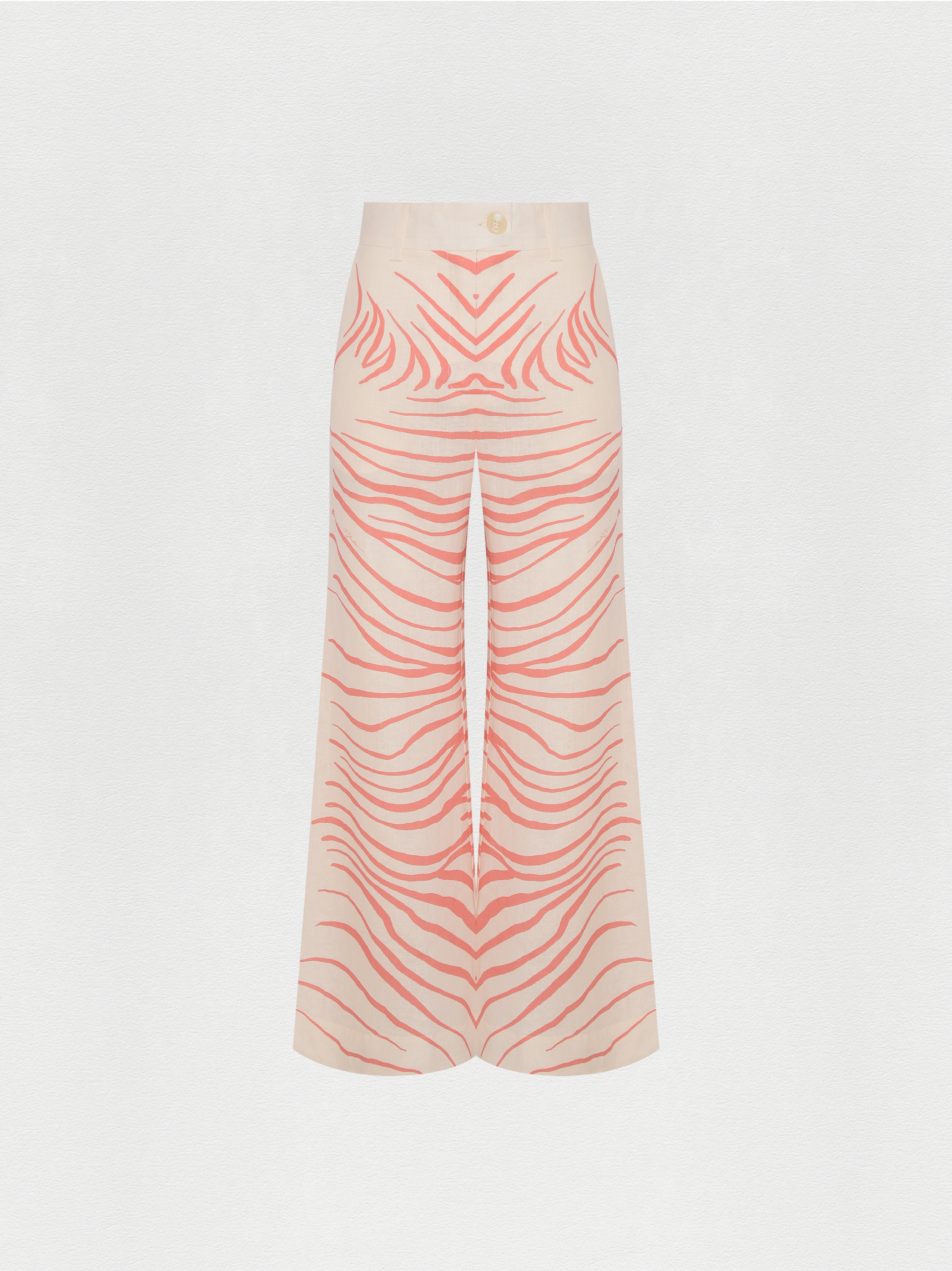 CALÇA PANTALONA LINHO ZEBRA MONO VERMELHO