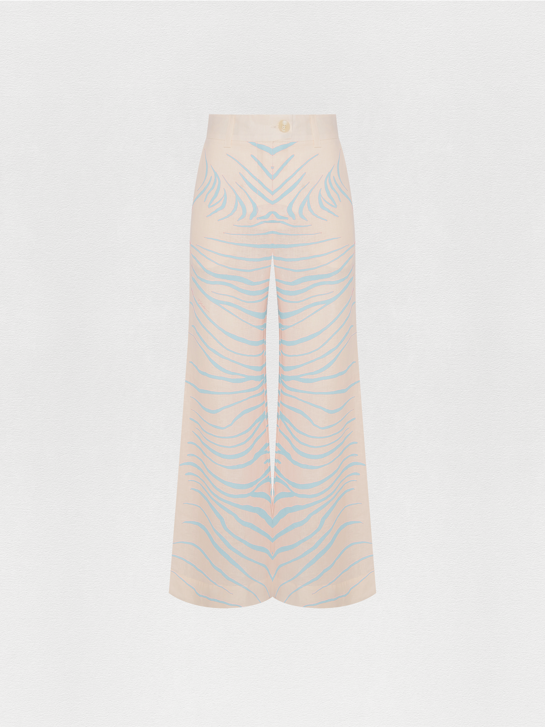 CALÇA PANTALONA LINHO ZEBRA MONO AZUL SKY