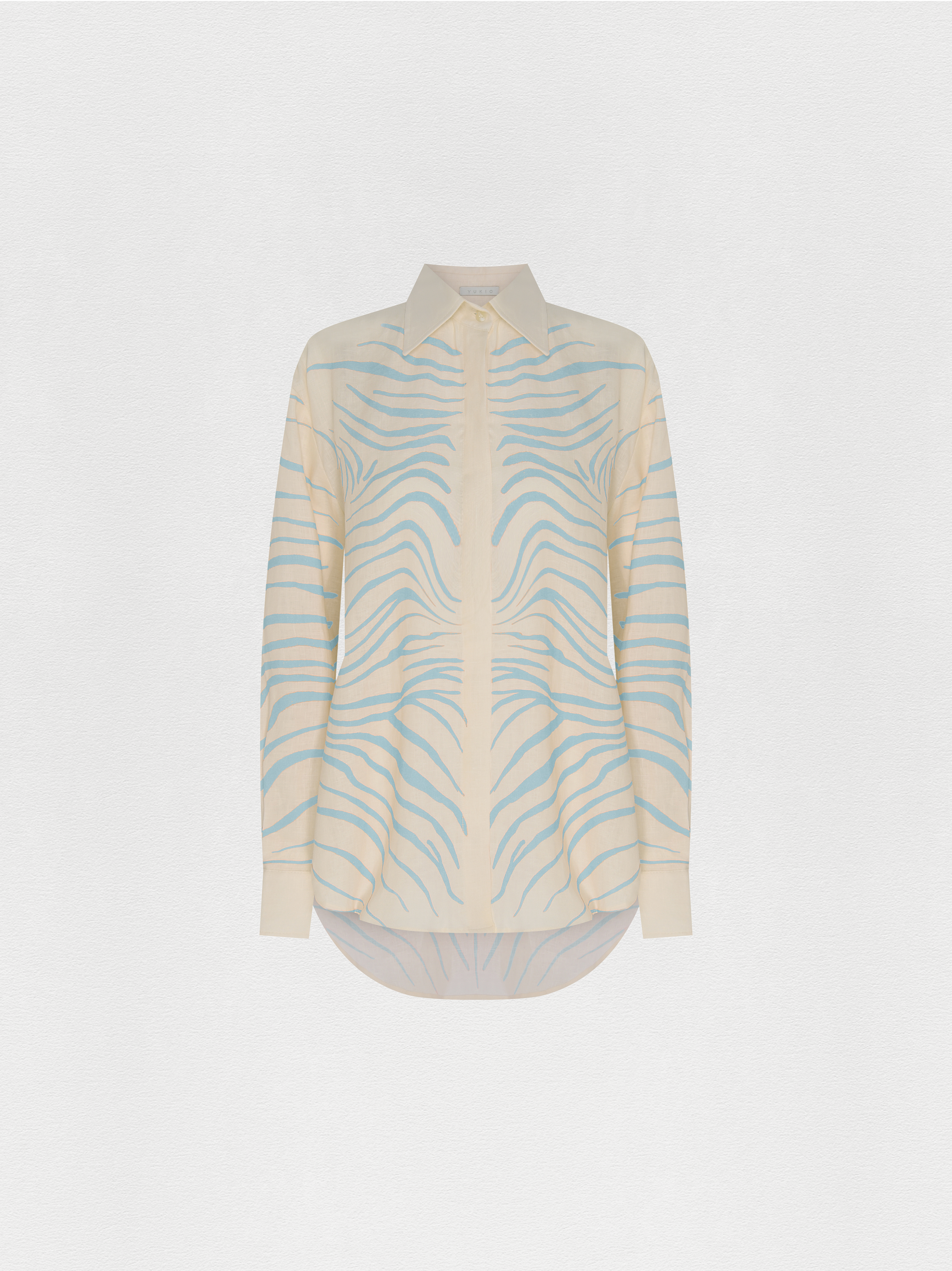 CAMISA LINHO ZEBRA MONO AZUL SKY