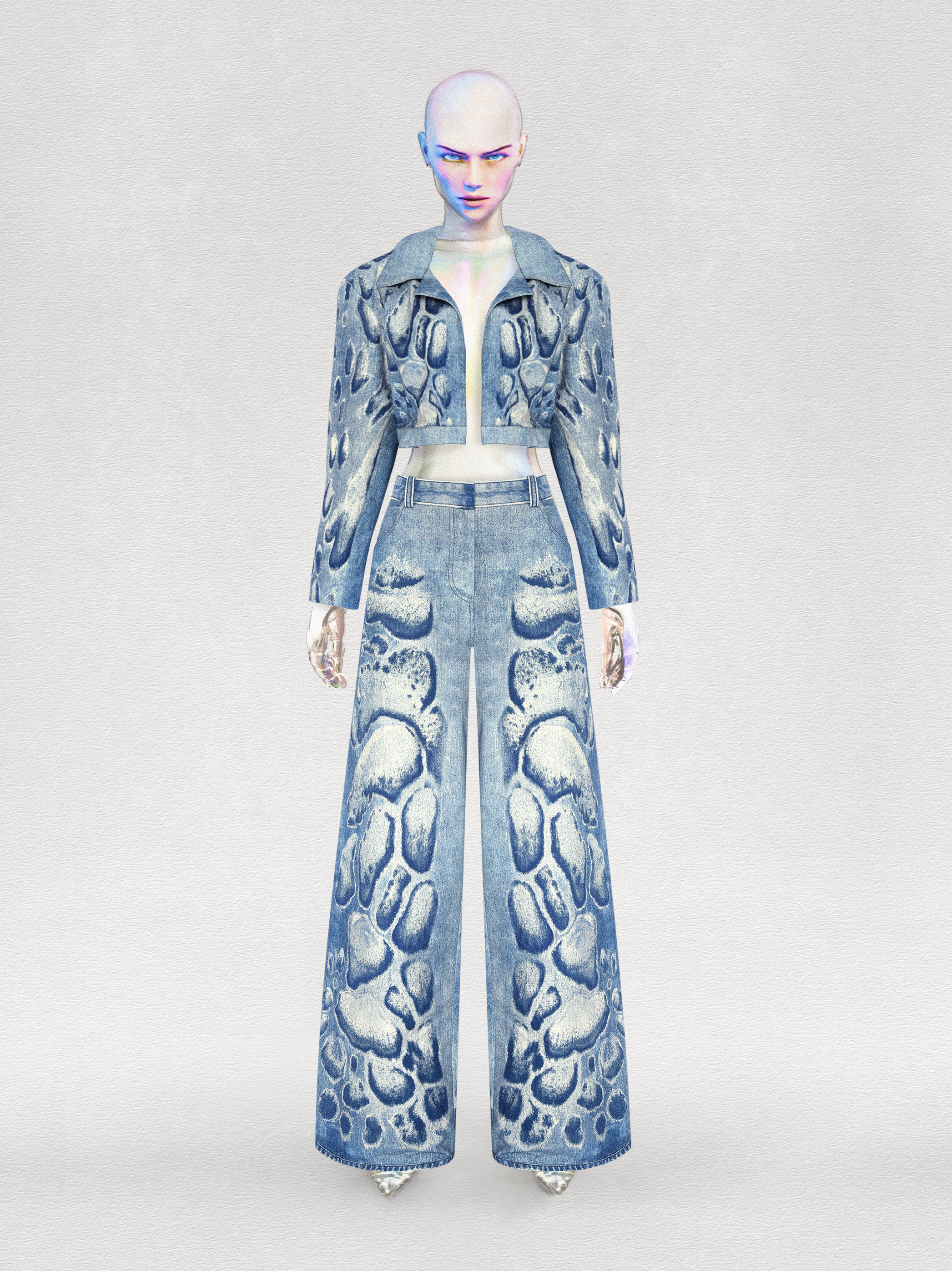 CALÇA PANTALONA SARJA  SKIN INDIGO