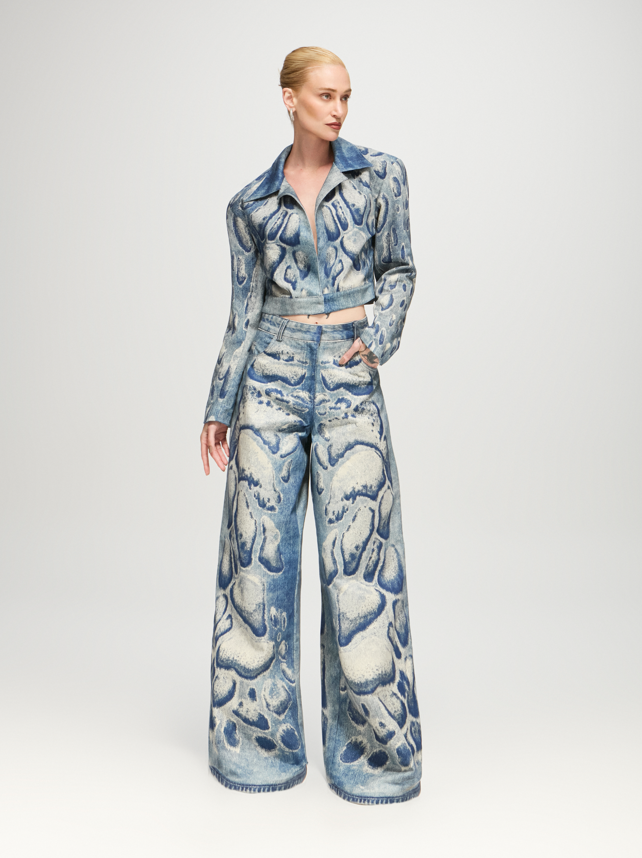 CALÇA PANTALONA SARJA  SKIN INDIGO