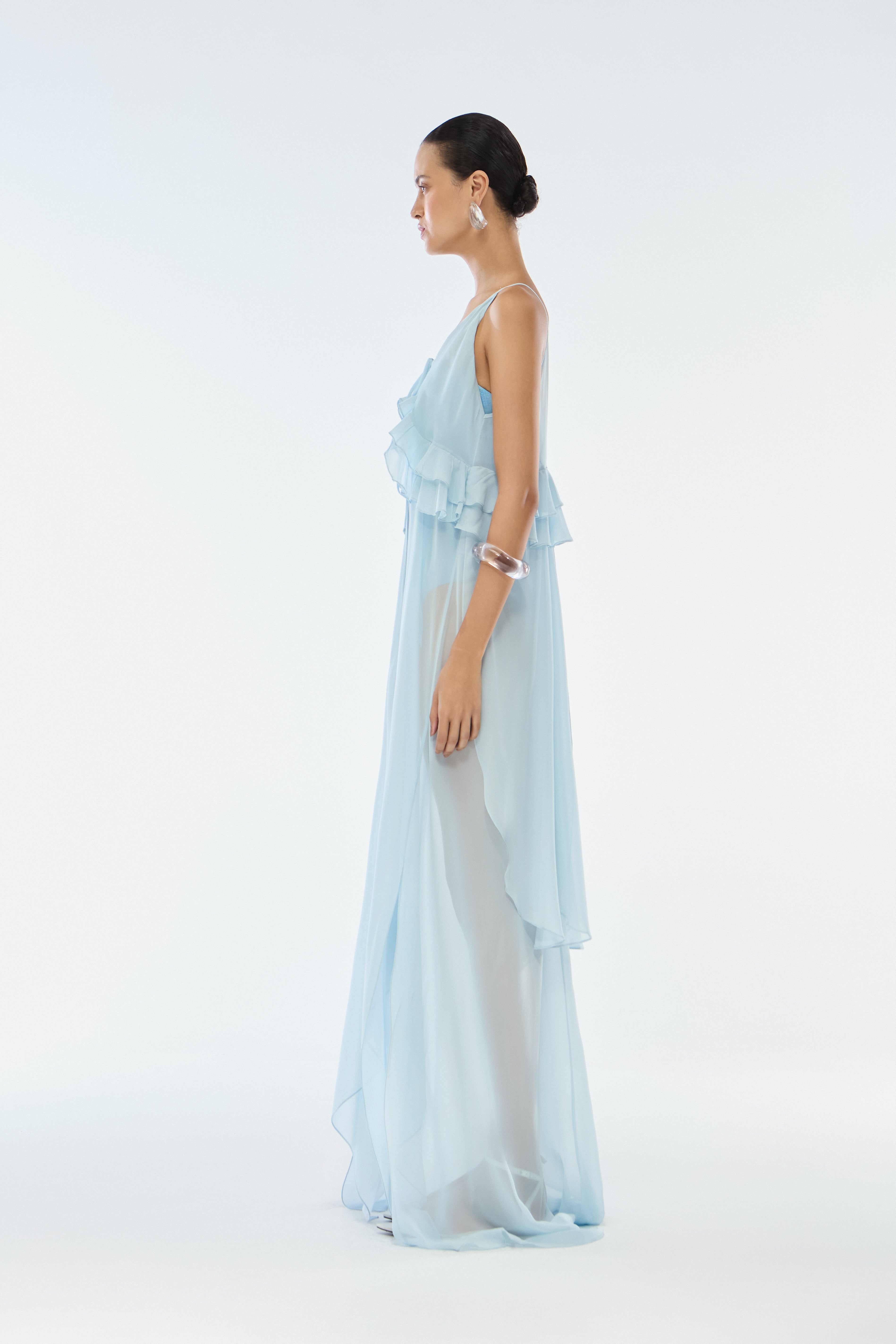 KAFTAN REGATA GEORGETTE AZUL