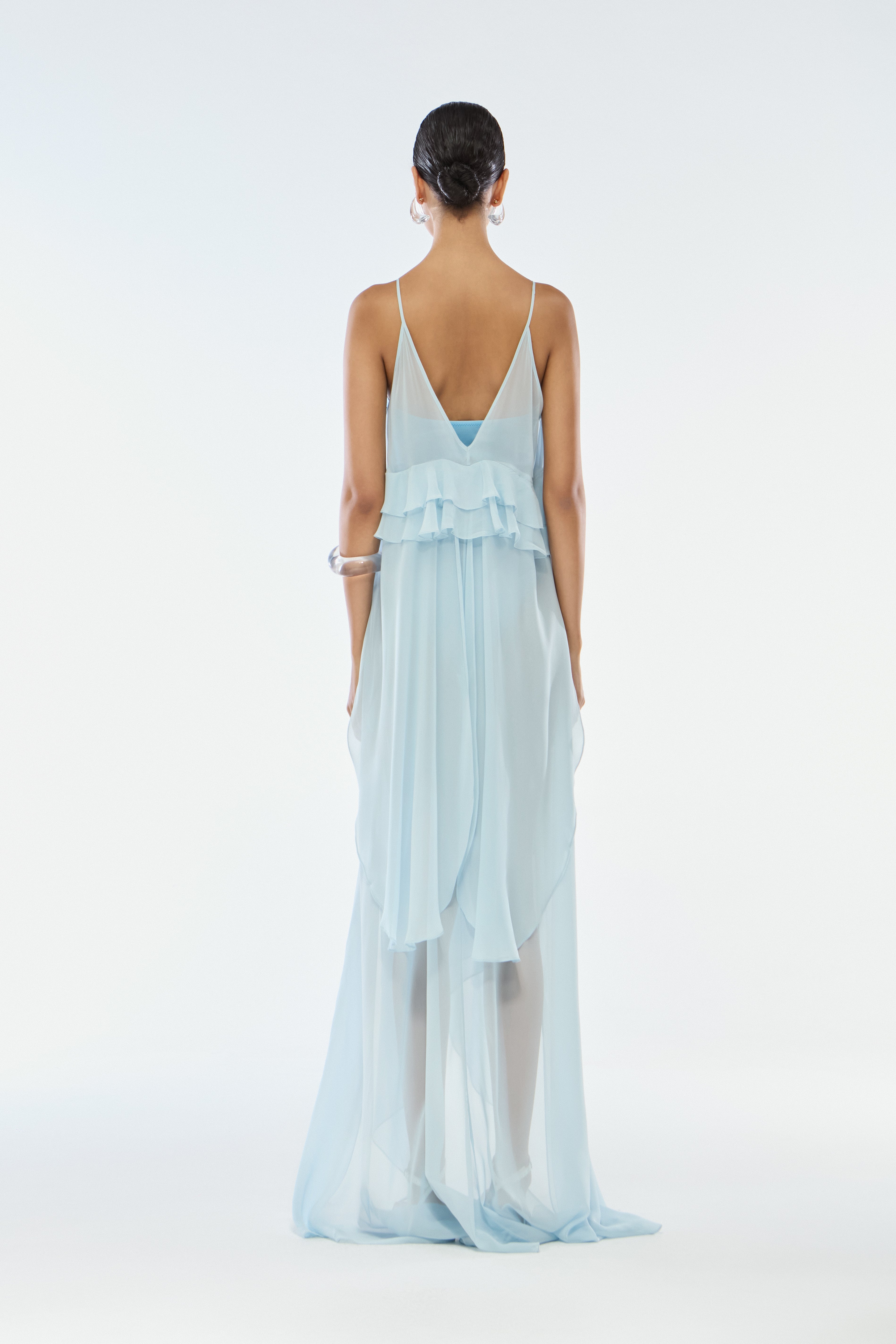 KAFTAN REGATA GEORGETTE AZUL