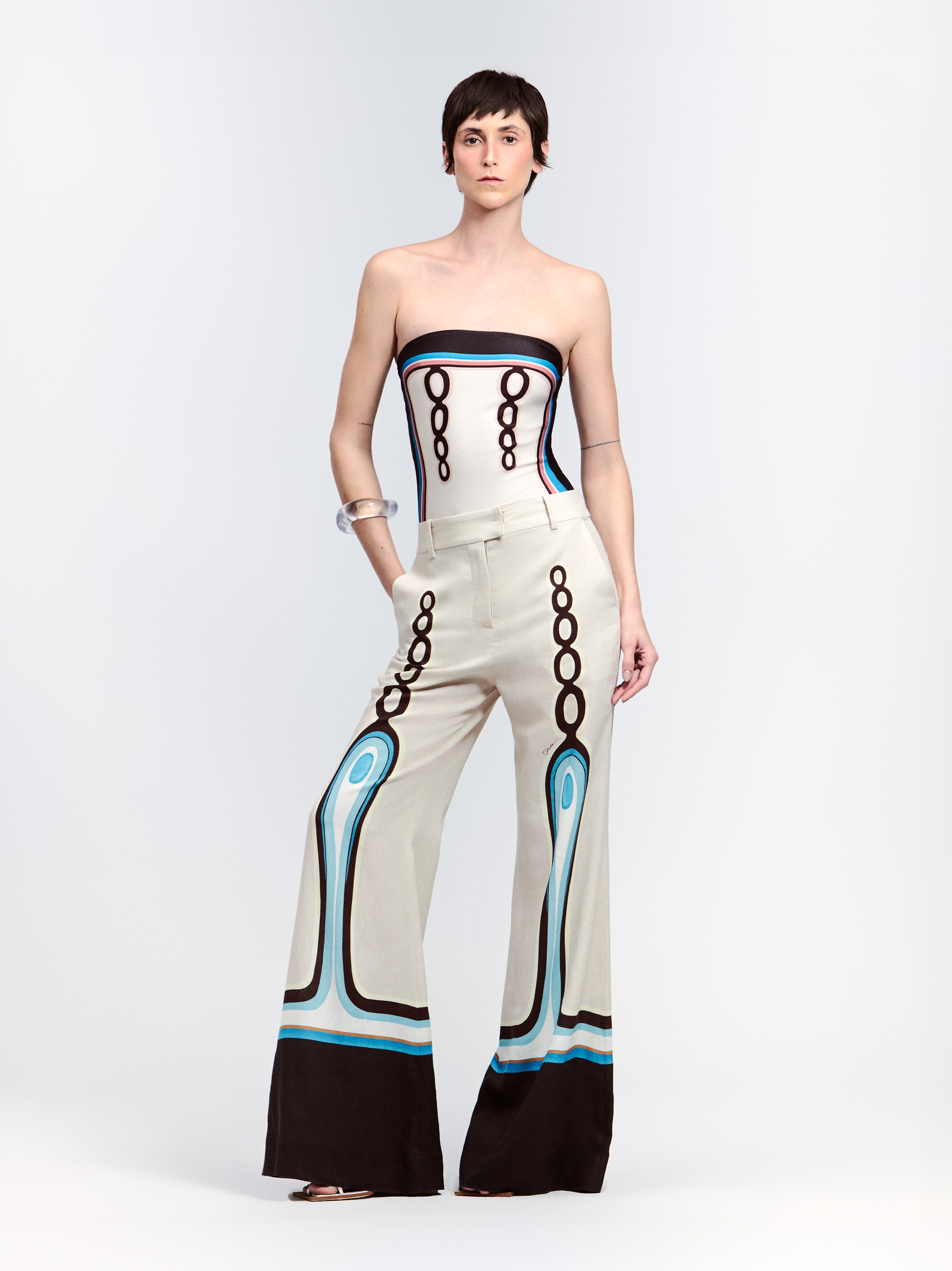 CALÇA PANTALONA LINHO CHAINS