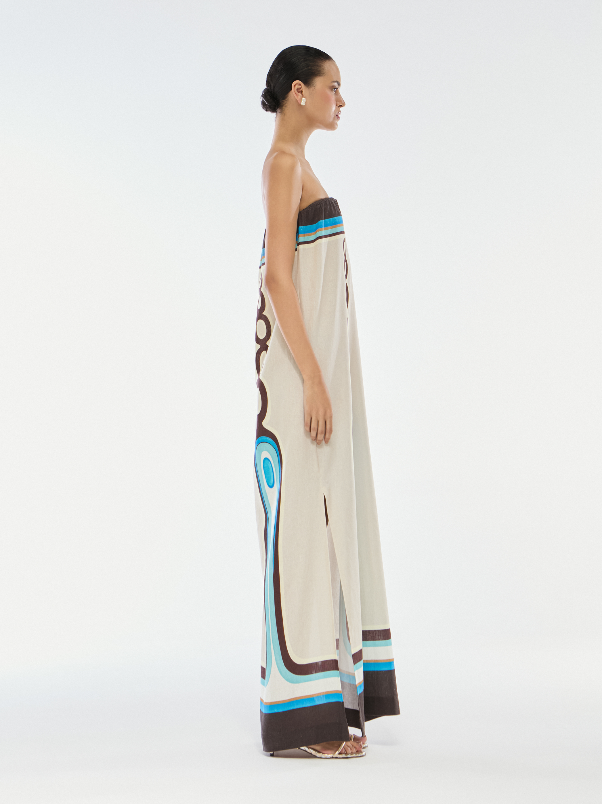 VESTIDO SEM ALÇA LINHO CHAINS