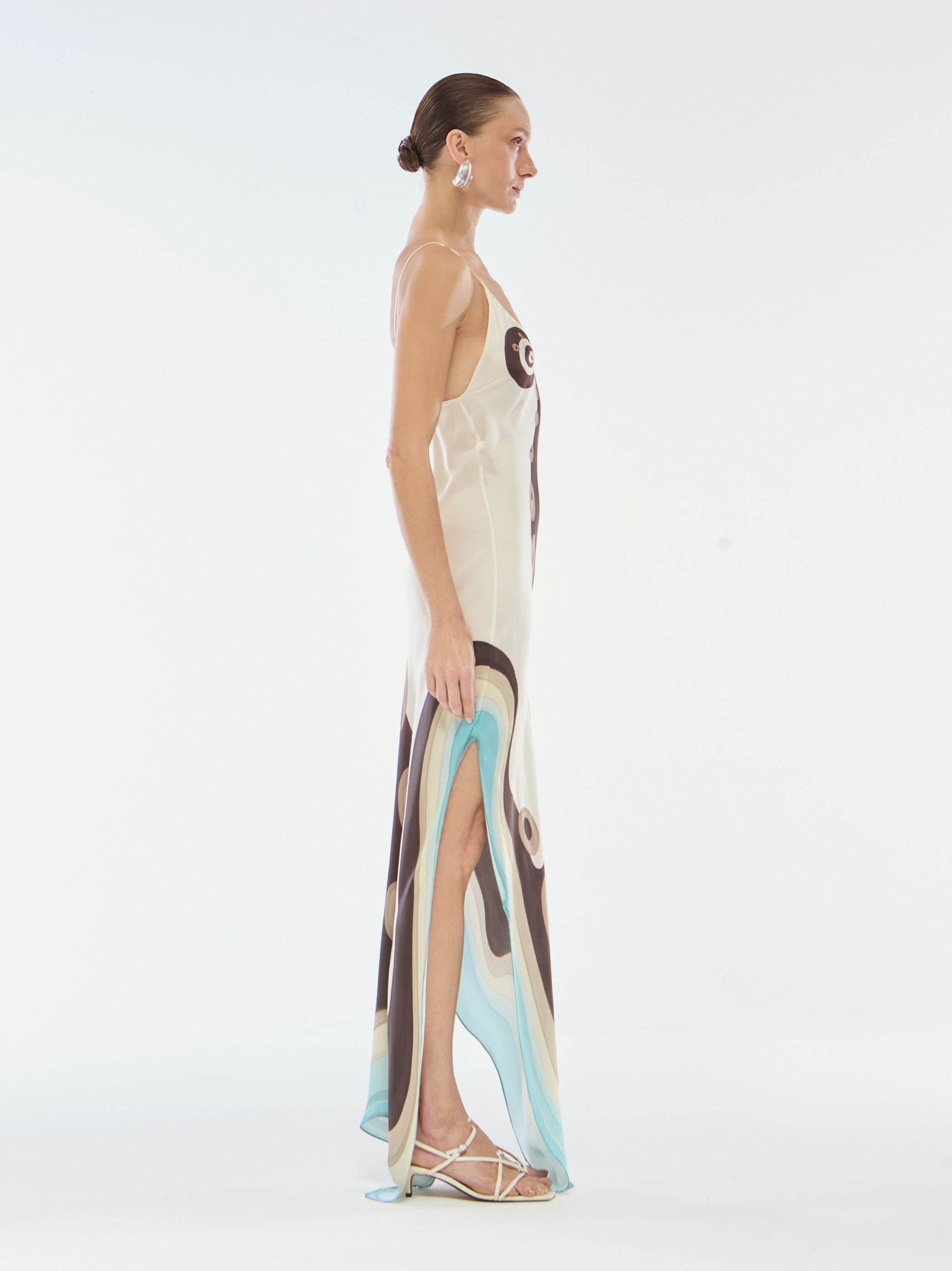 SLIP DRESS ASSIMÉTRICO SEDA TENTÁCULOS