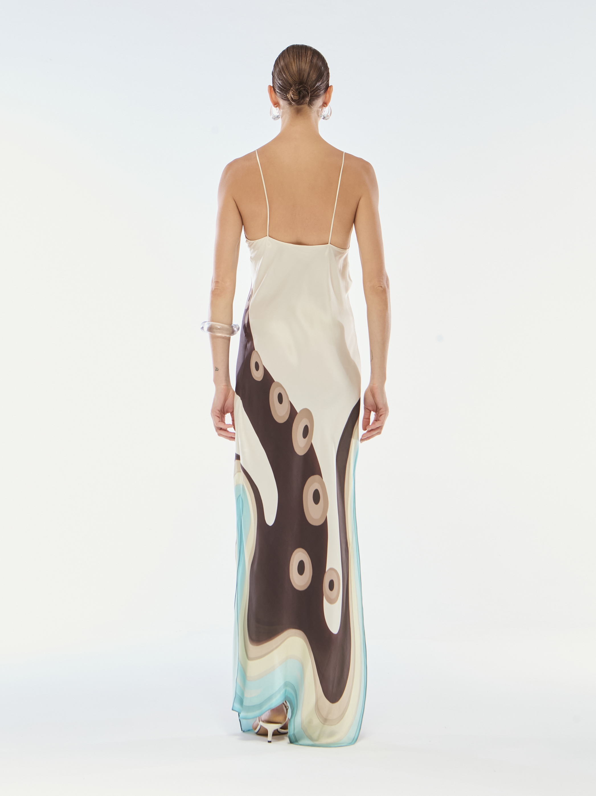 SLIP DRESS ASSIMÉTRICO SEDA TENTÁCULOS