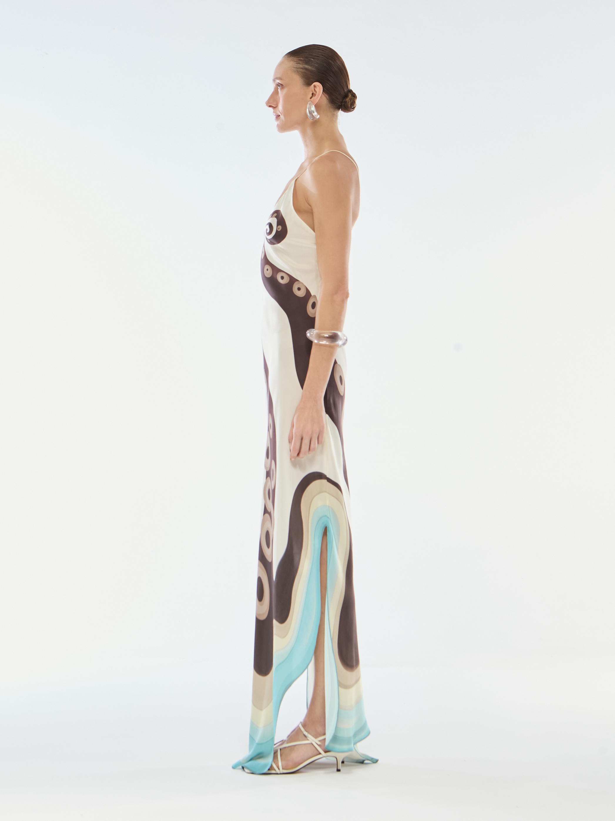 SLIP DRESS ASSIMÉTRICO SEDA TENTÁCULOS