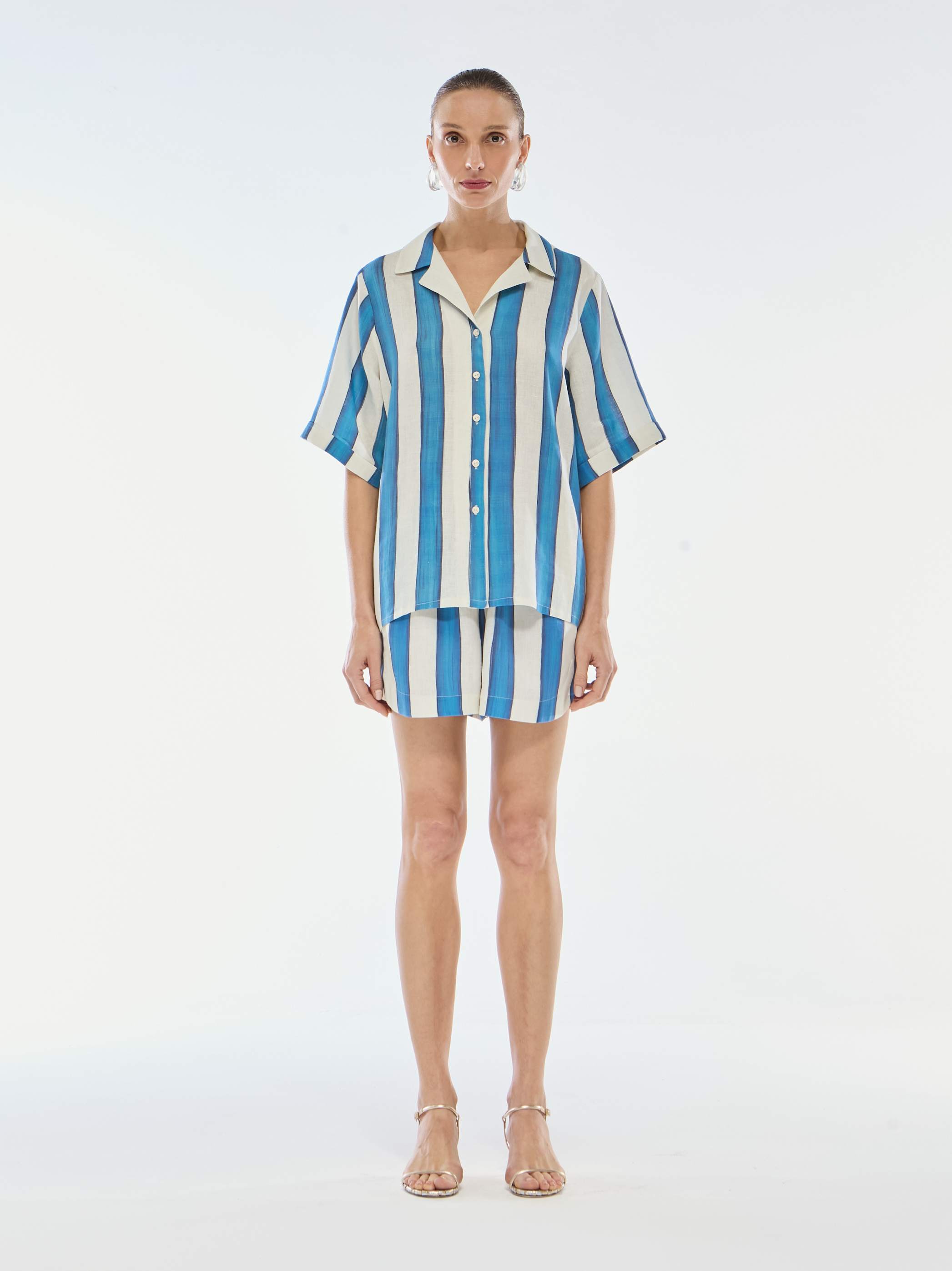 CAMISA LINHO LISTRAS DOMINUS