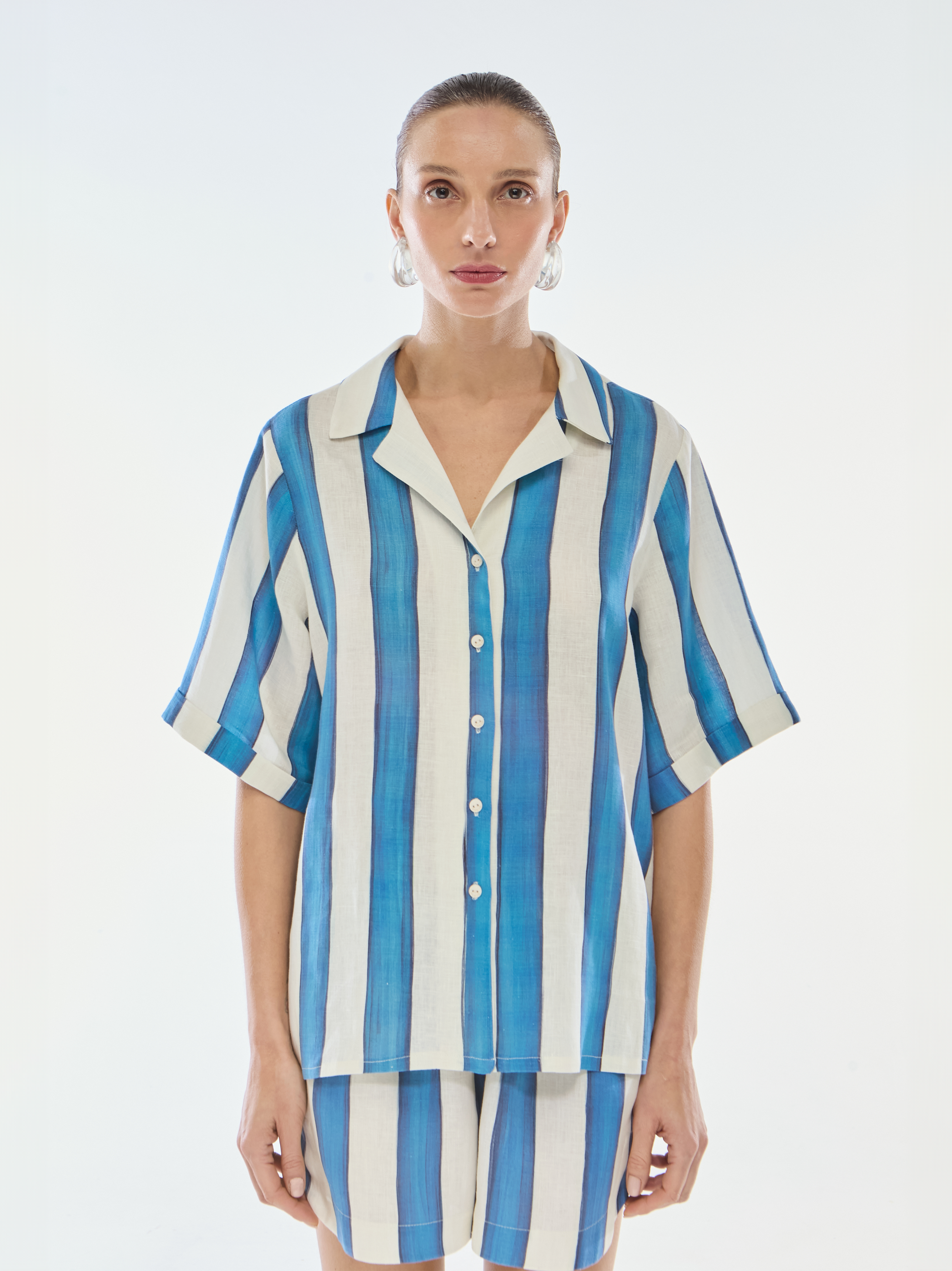 CAMISA LINHO LISTRAS DOMINUS