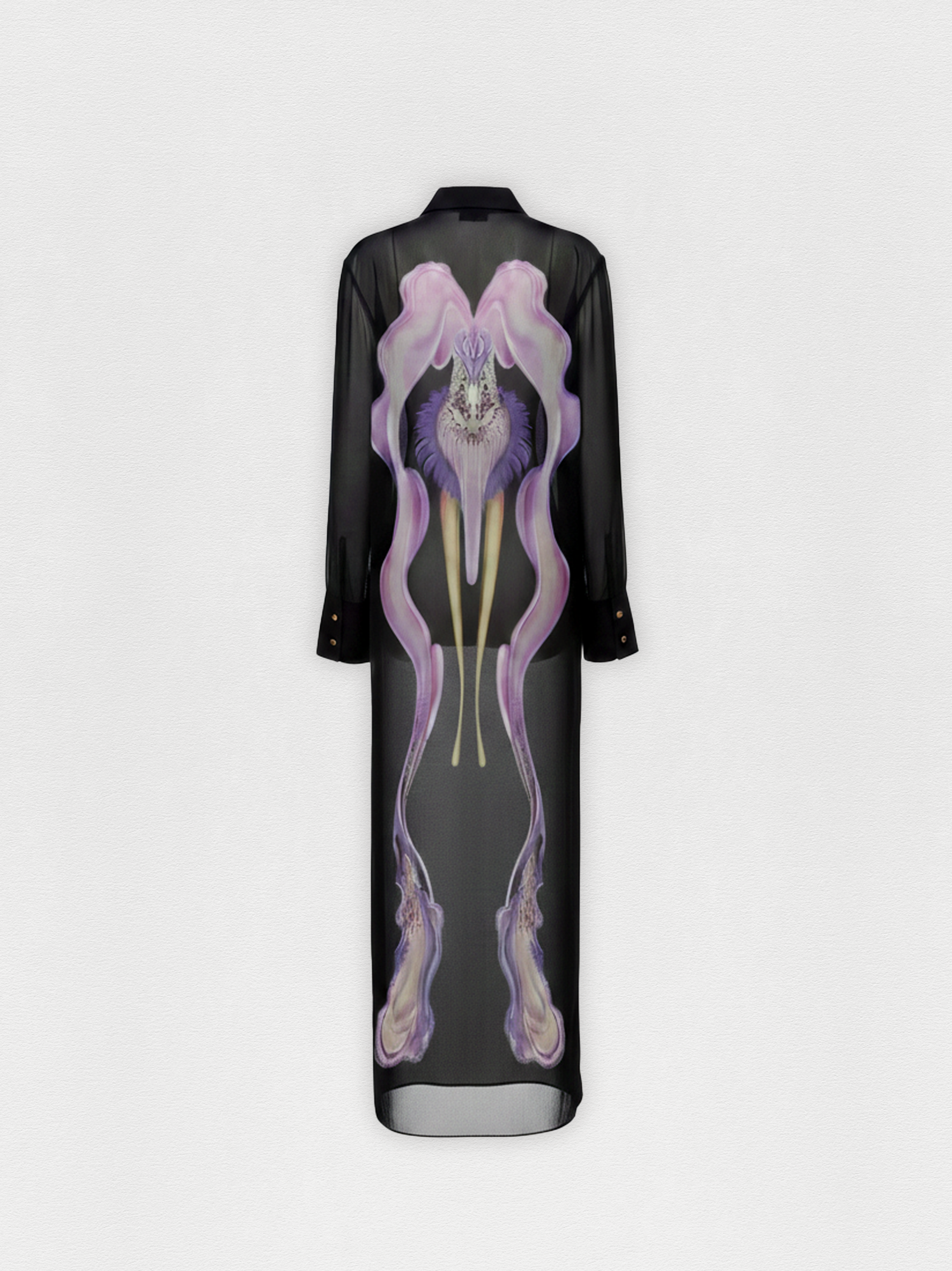 CHEMISE FLORAL BLACK