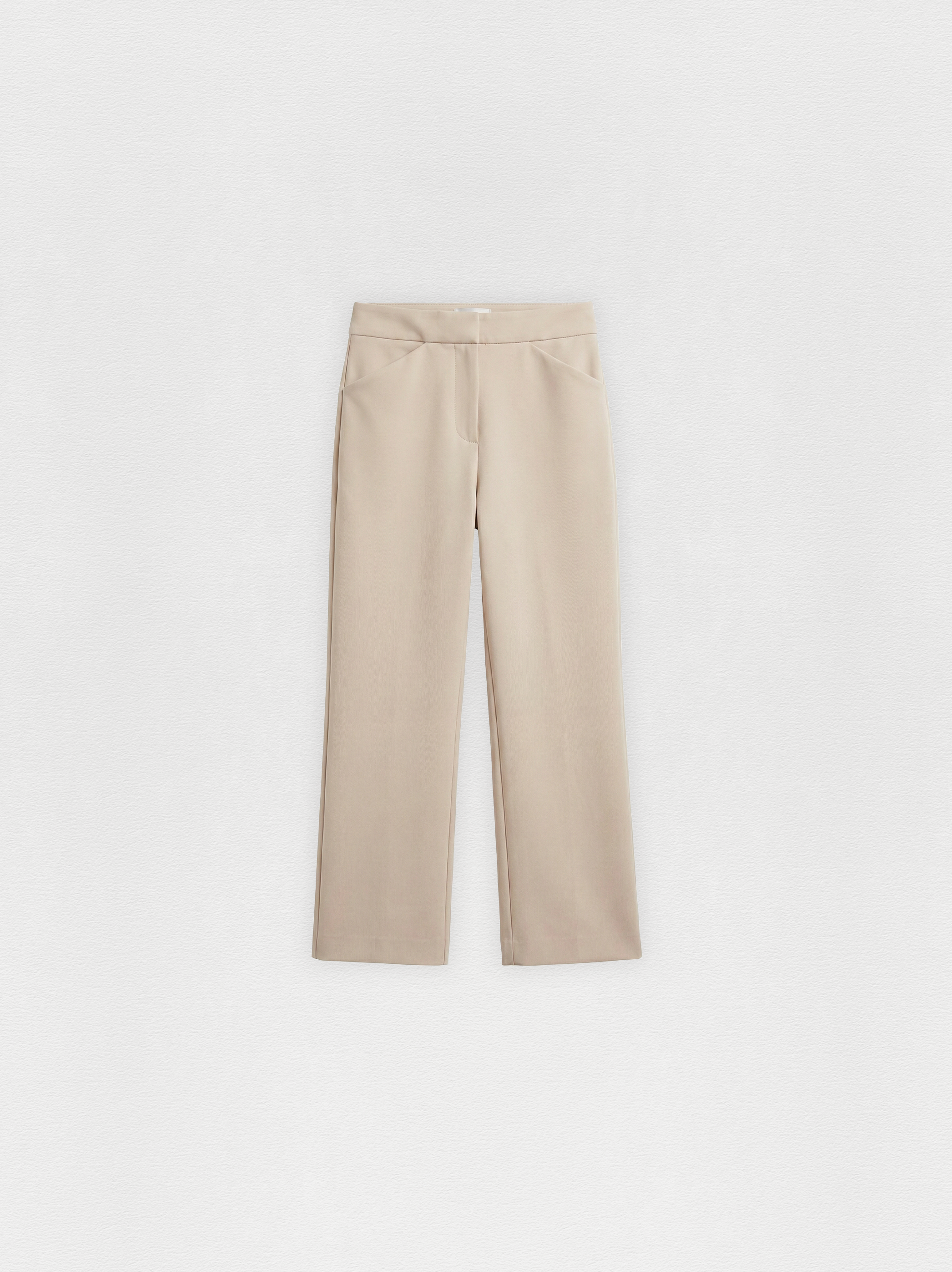 CALÇA RETA CROPPED OFF-WHITE