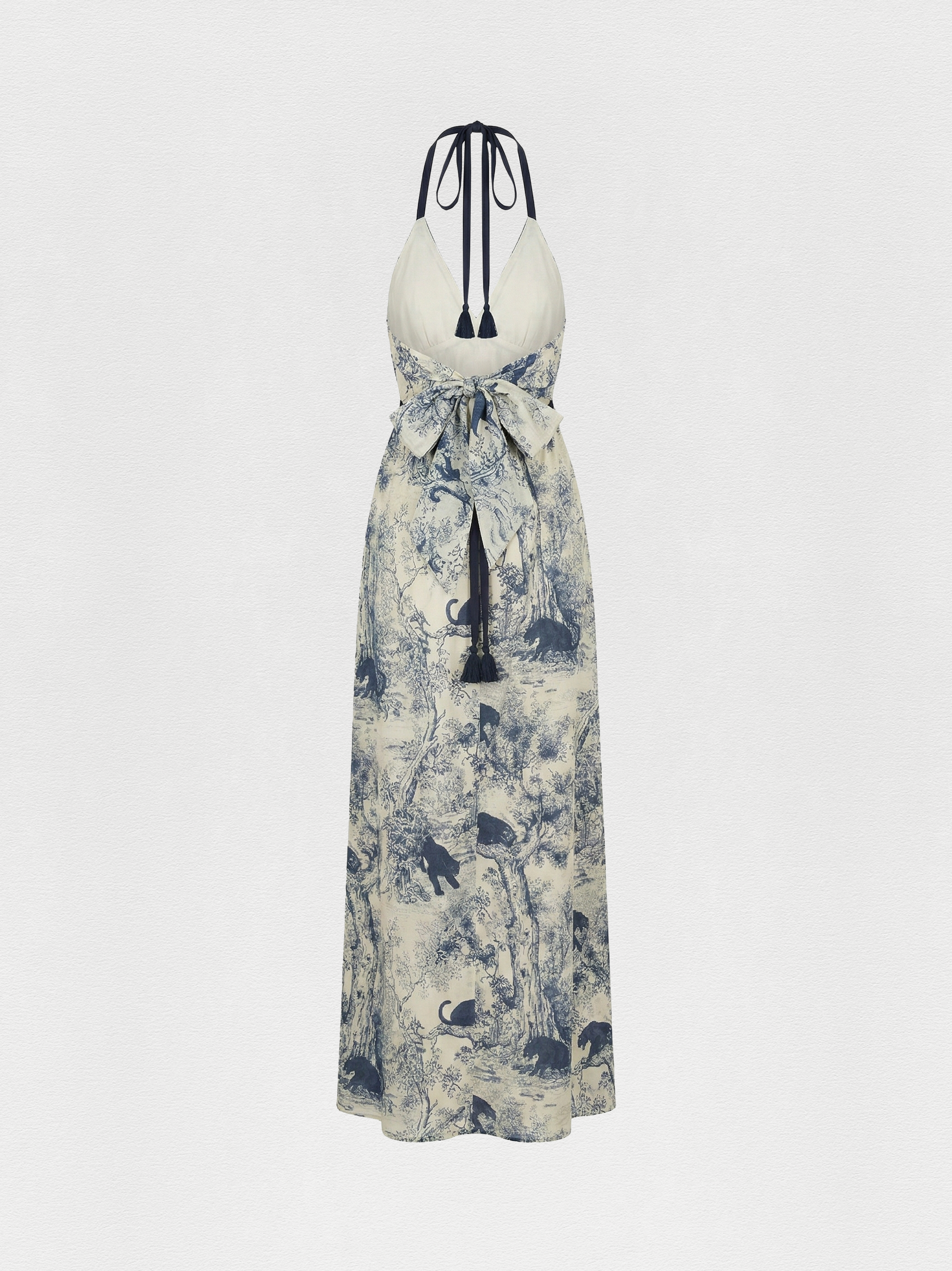 VESTIDO LONGO ALÇAS AMARRAÇÃO CAÇADA