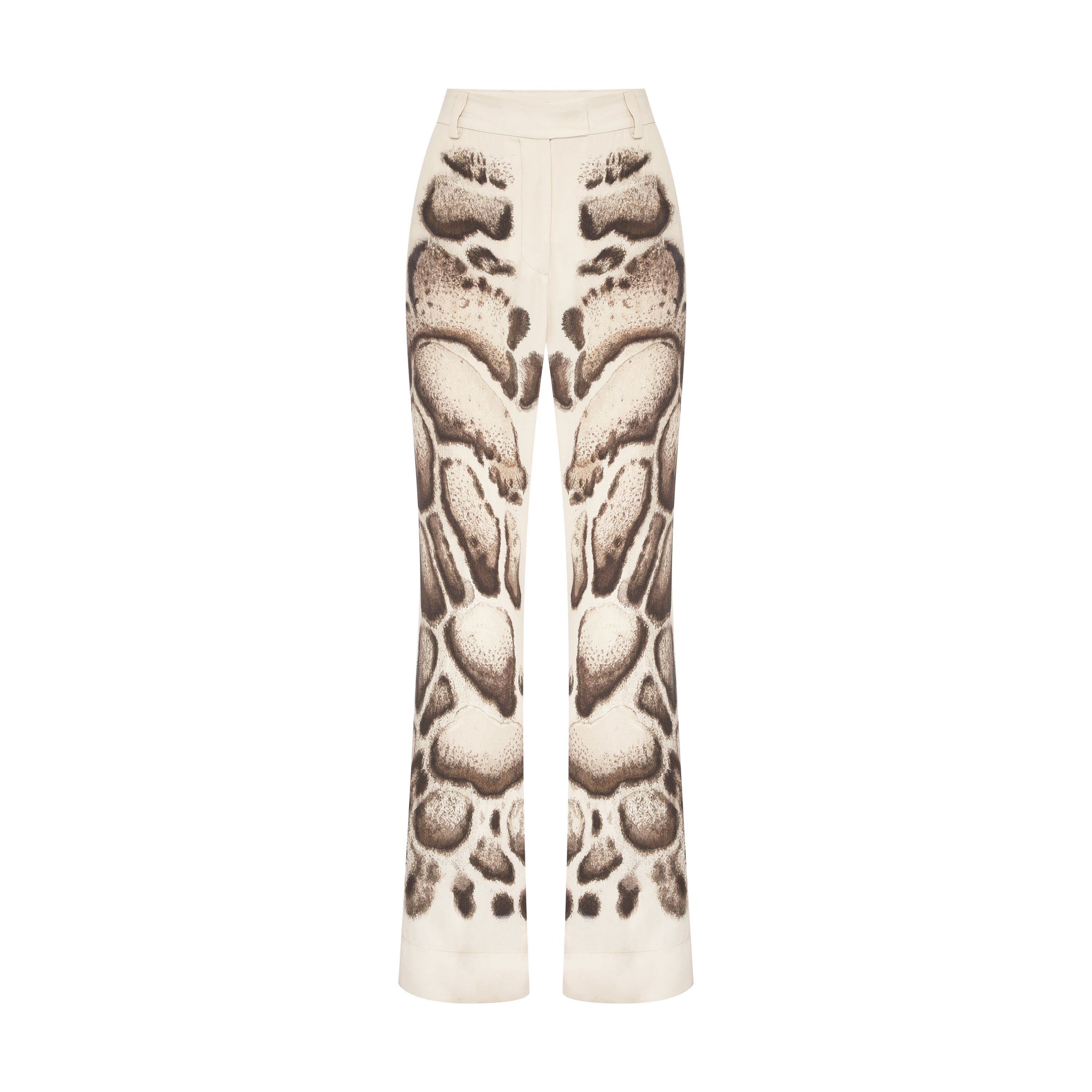 CALÇA FLARE CREPE SKIN NATURAL