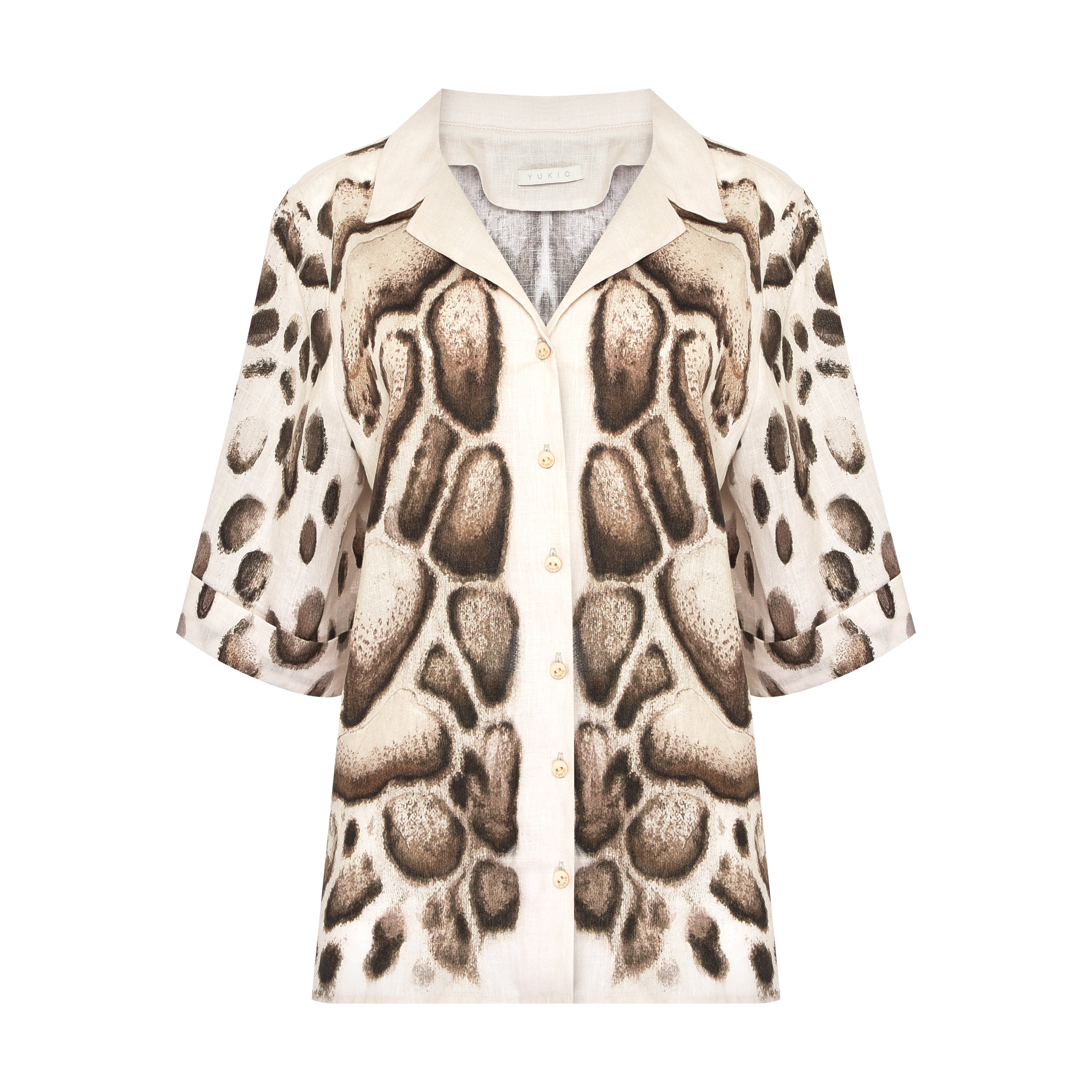 CAMISA MANGA CURTA LINHO SKIN NATURAL