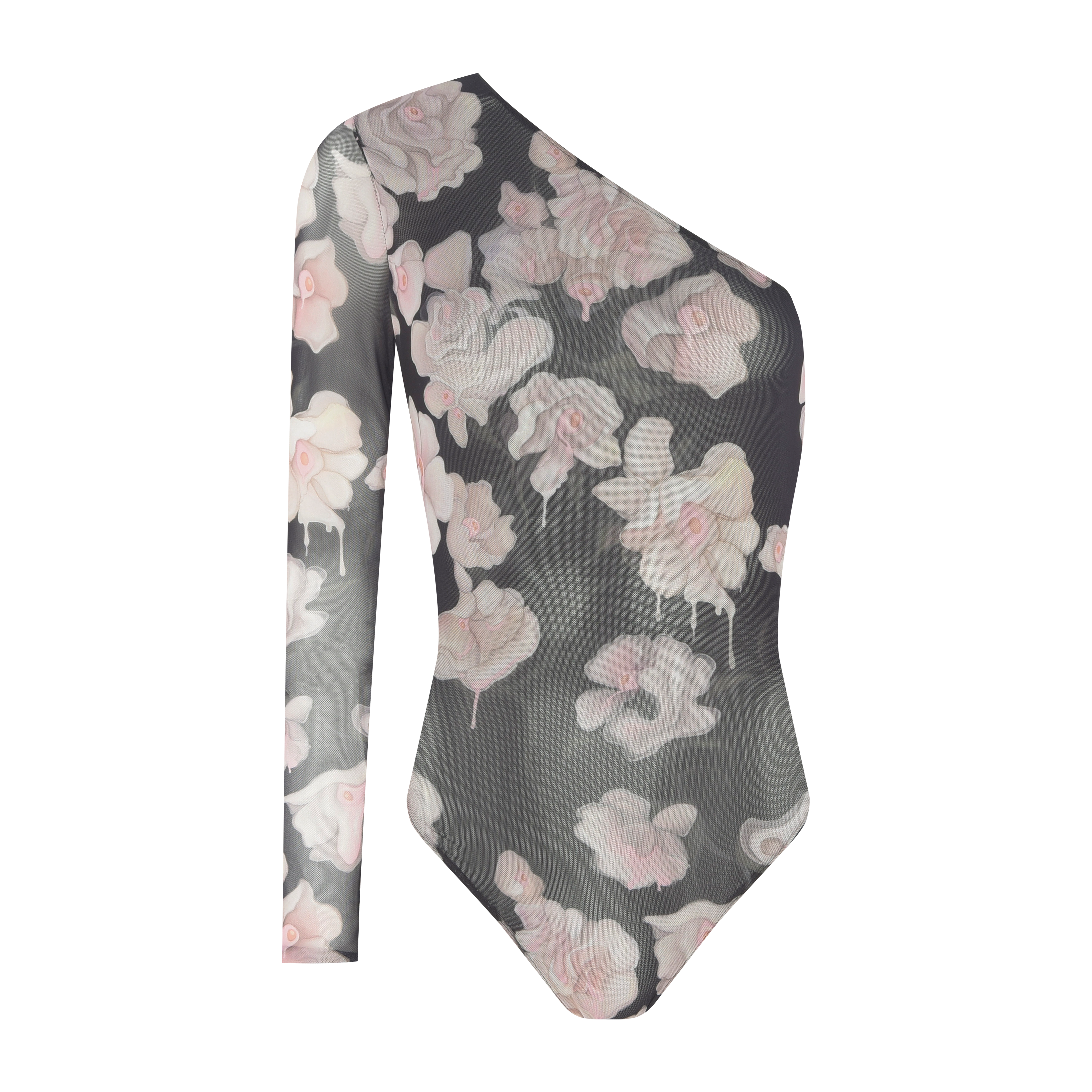 BODY OMBRO SÓ TULE FLOWER PRETO